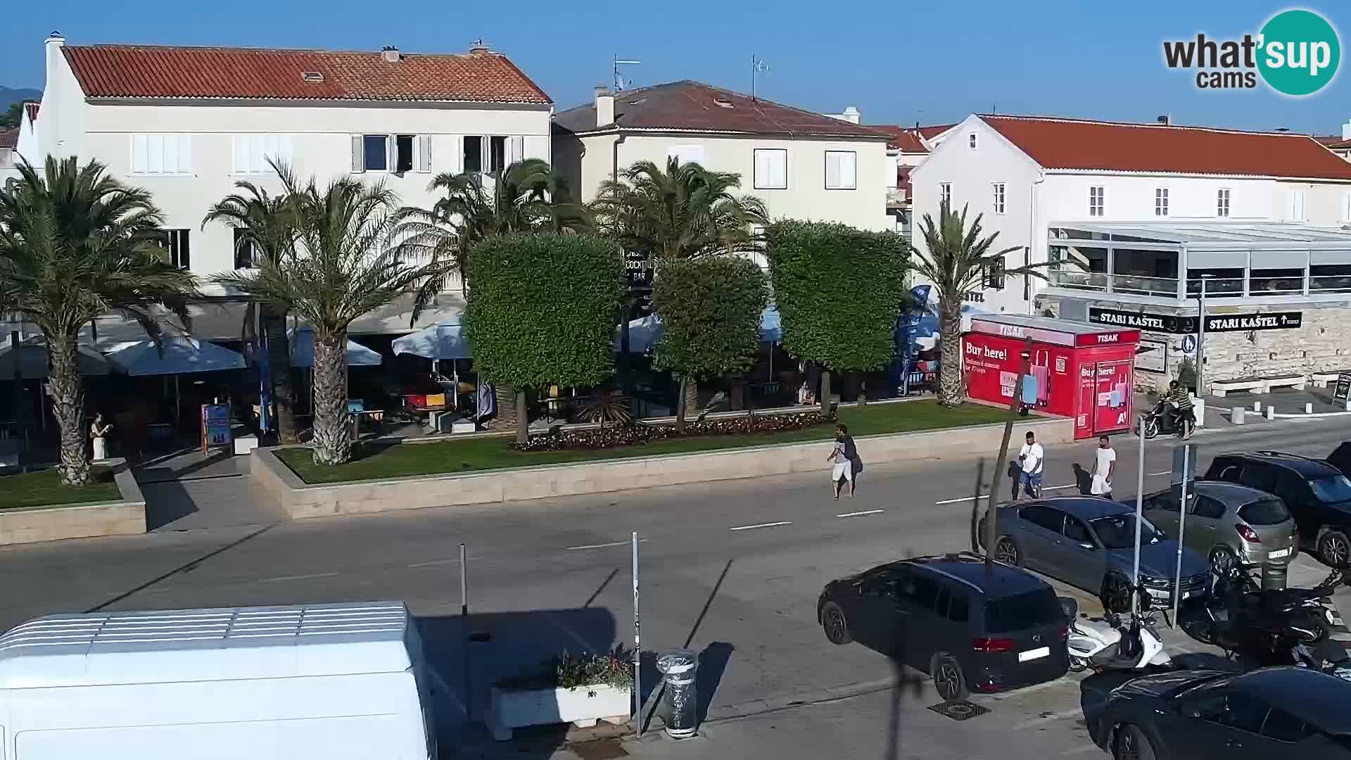 Webcam Novalja seaside promenade