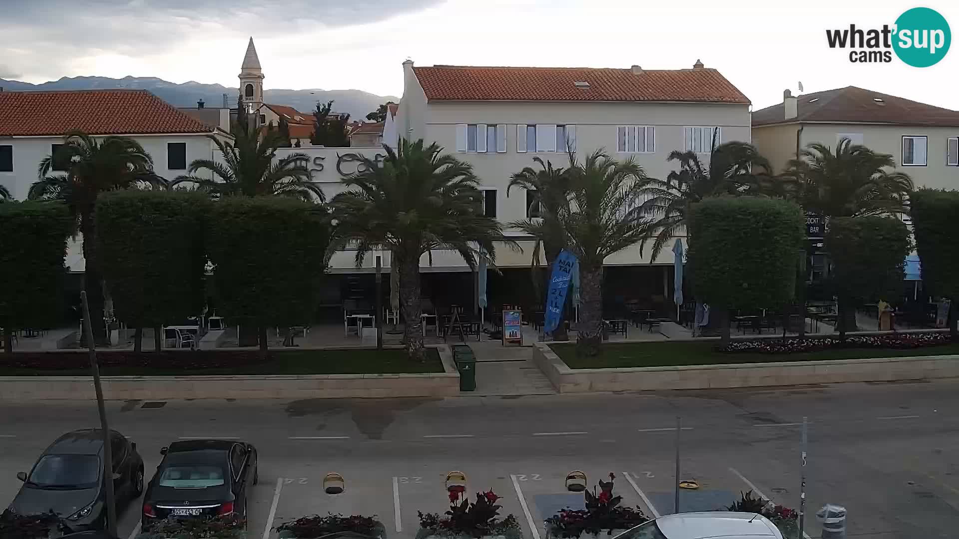 Webcam Novalja seaside promenade