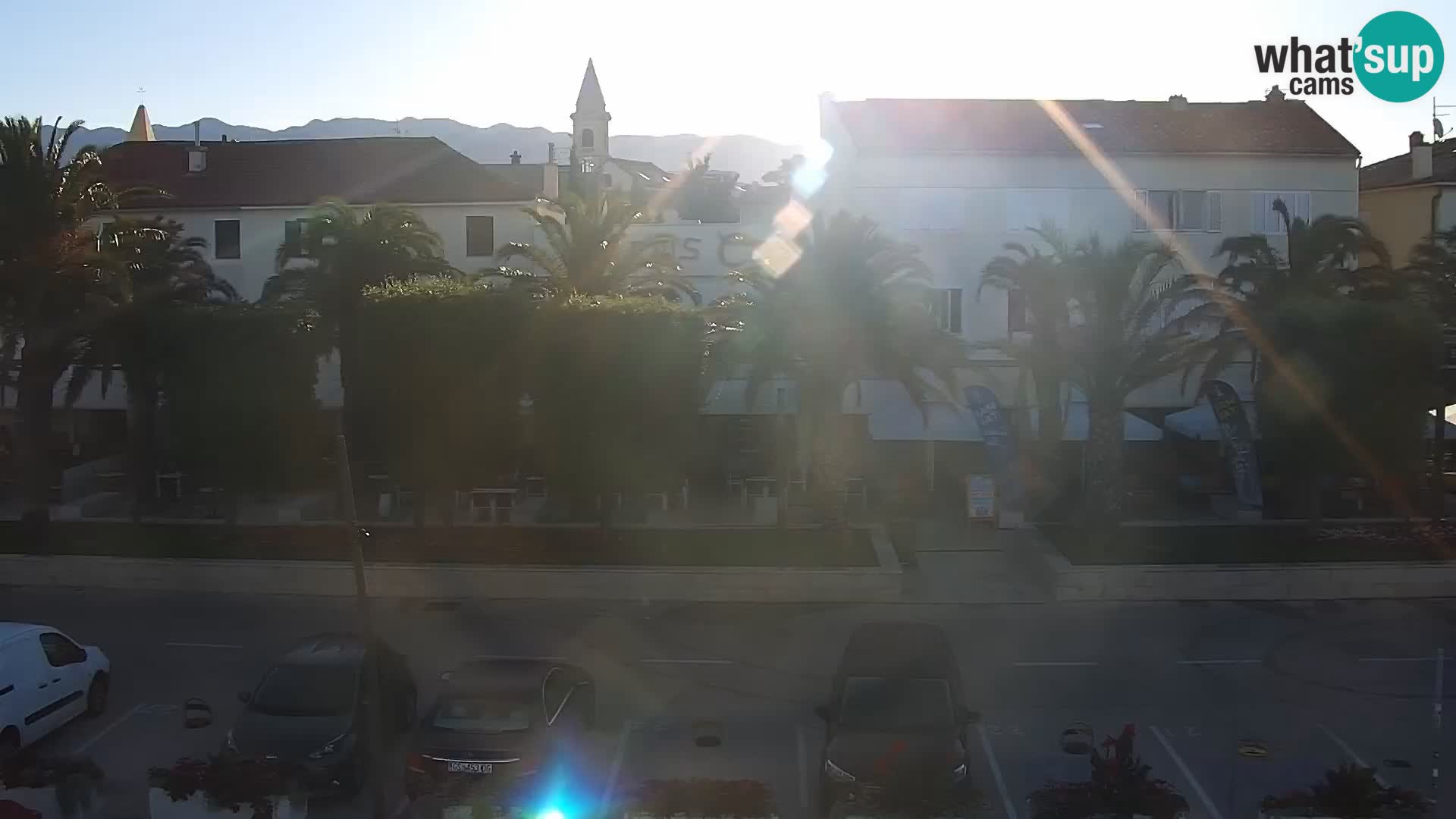 Novalja spletna kamera promenada