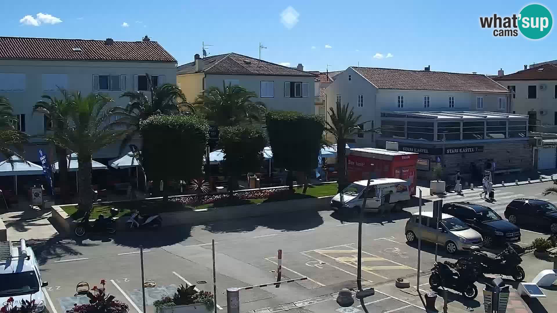 Webcam Novalja seaside promenade
