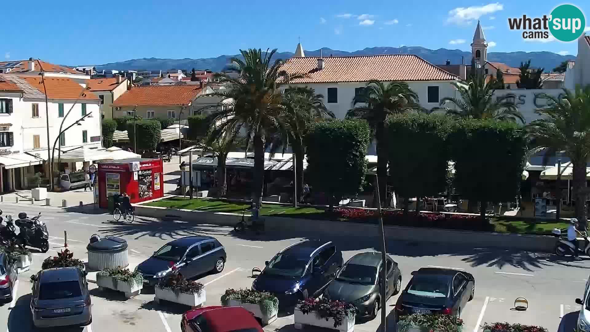 Webcam Novalja seaside promenade