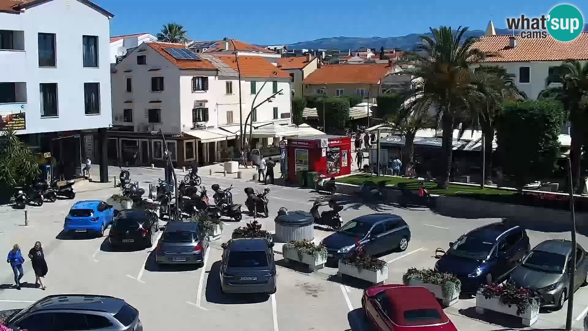 Webcam Novalja seaside promenade