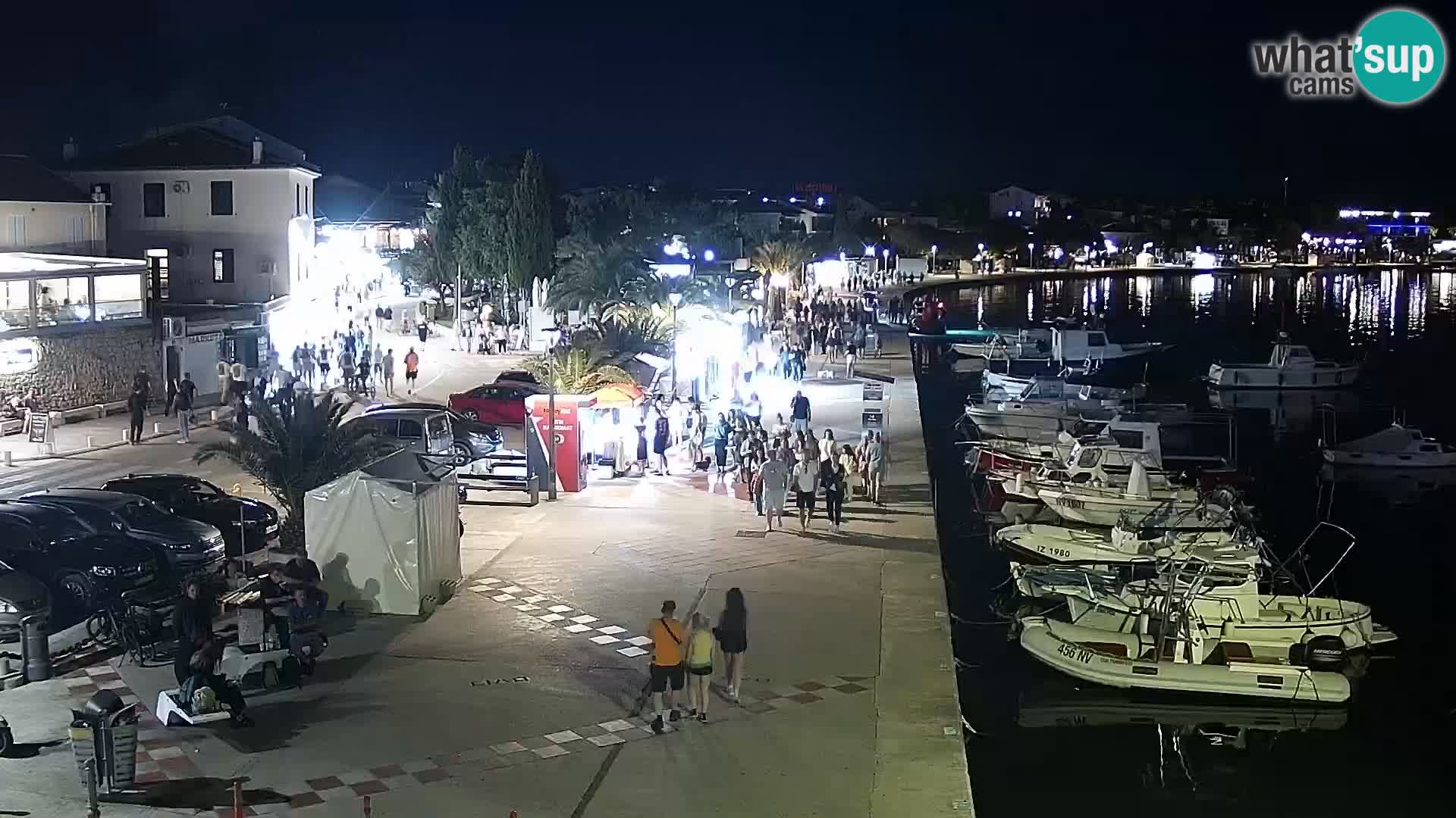 Novalja spletna kamera promenada