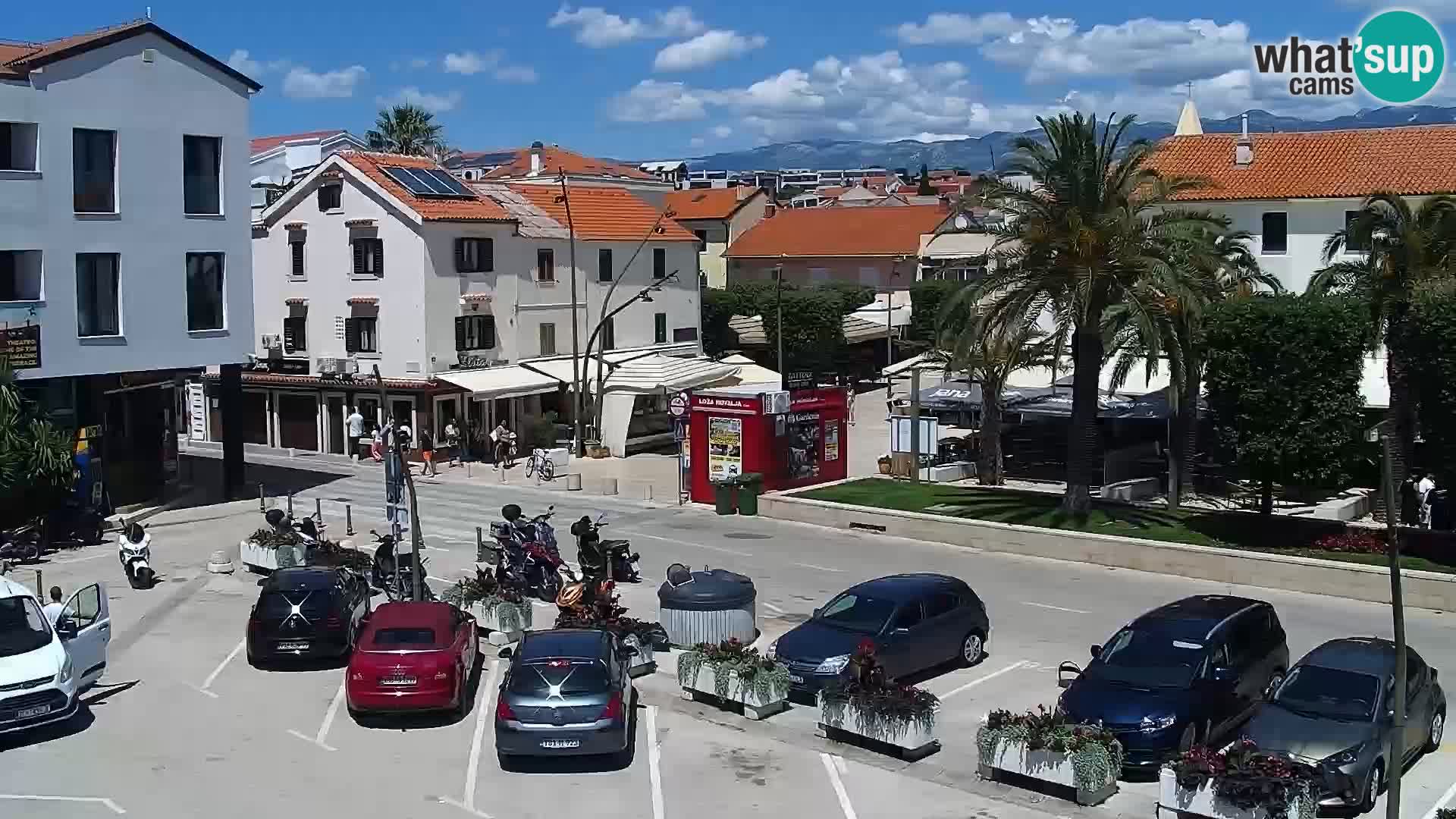 Webcam Novalja seaside promenade