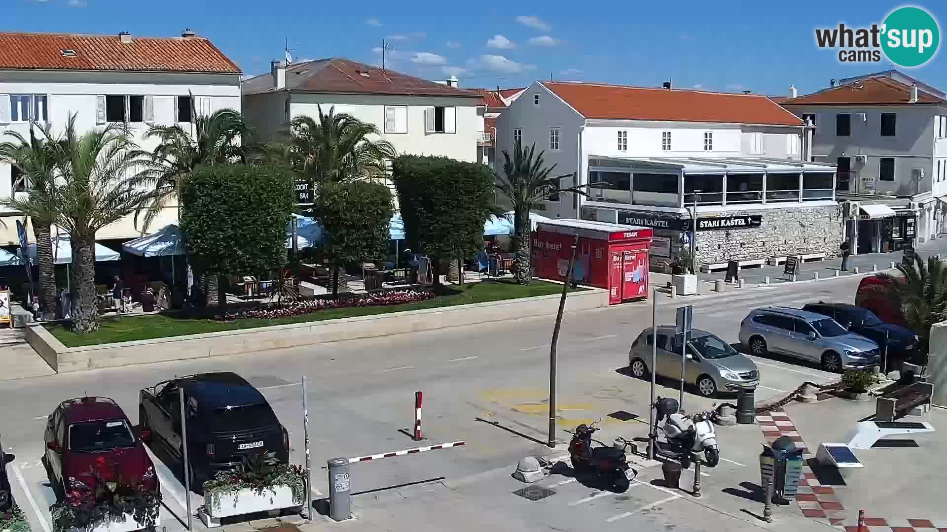 Webcam Novalja seaside promenade
