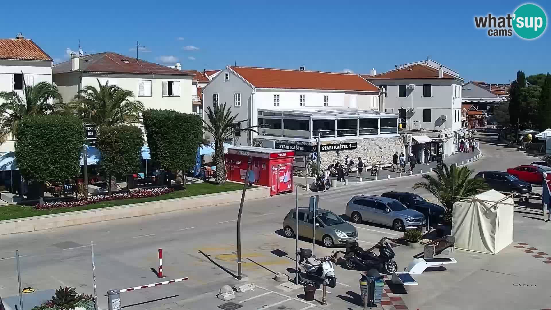 Webcam Novalja seaside promenade