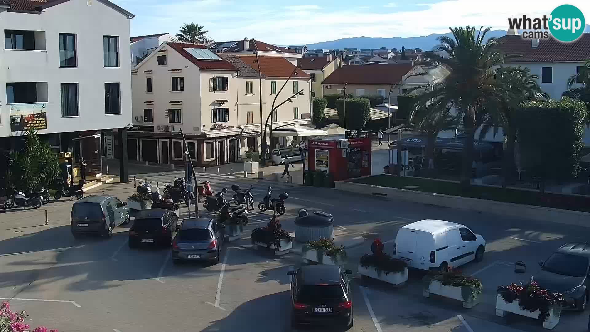 Webcam Novalja seaside promenade