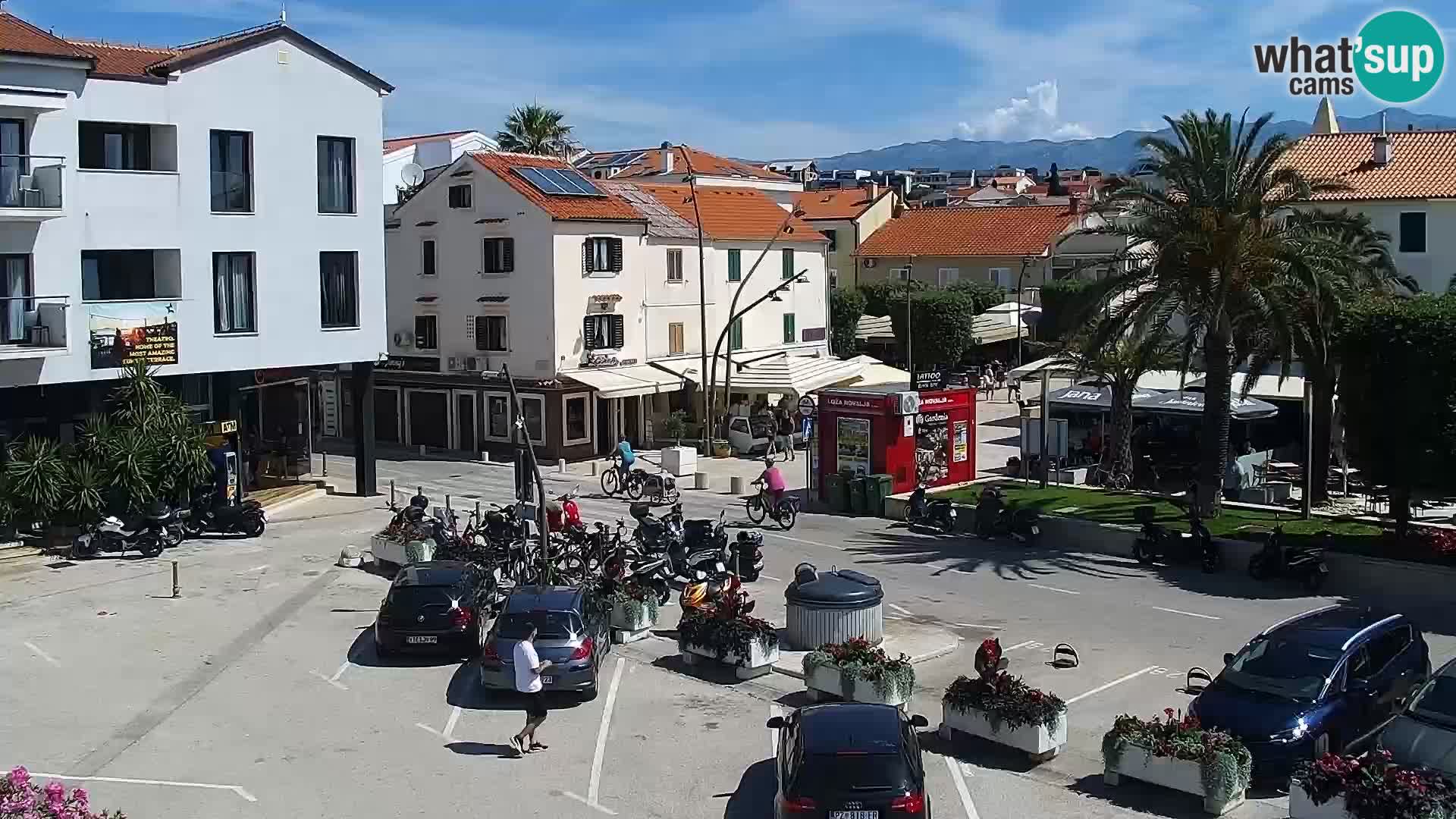 Web kamera Novalja promenada
