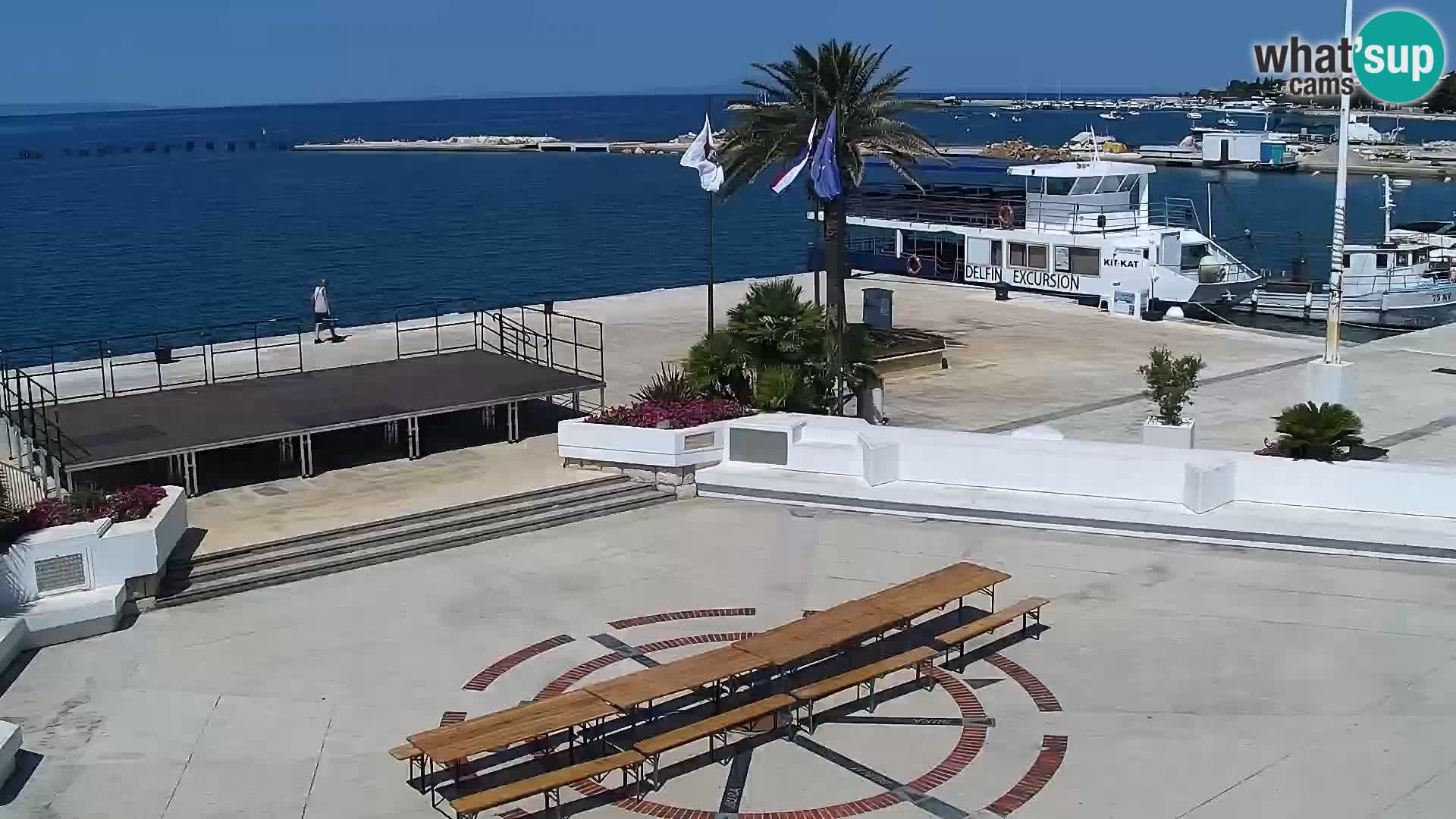 Webcam Novalja seaside promenade