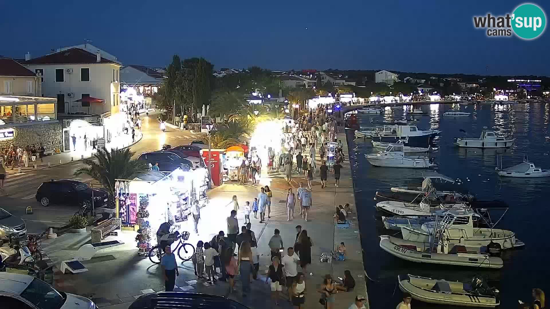 Novalja spletna kamera promenada