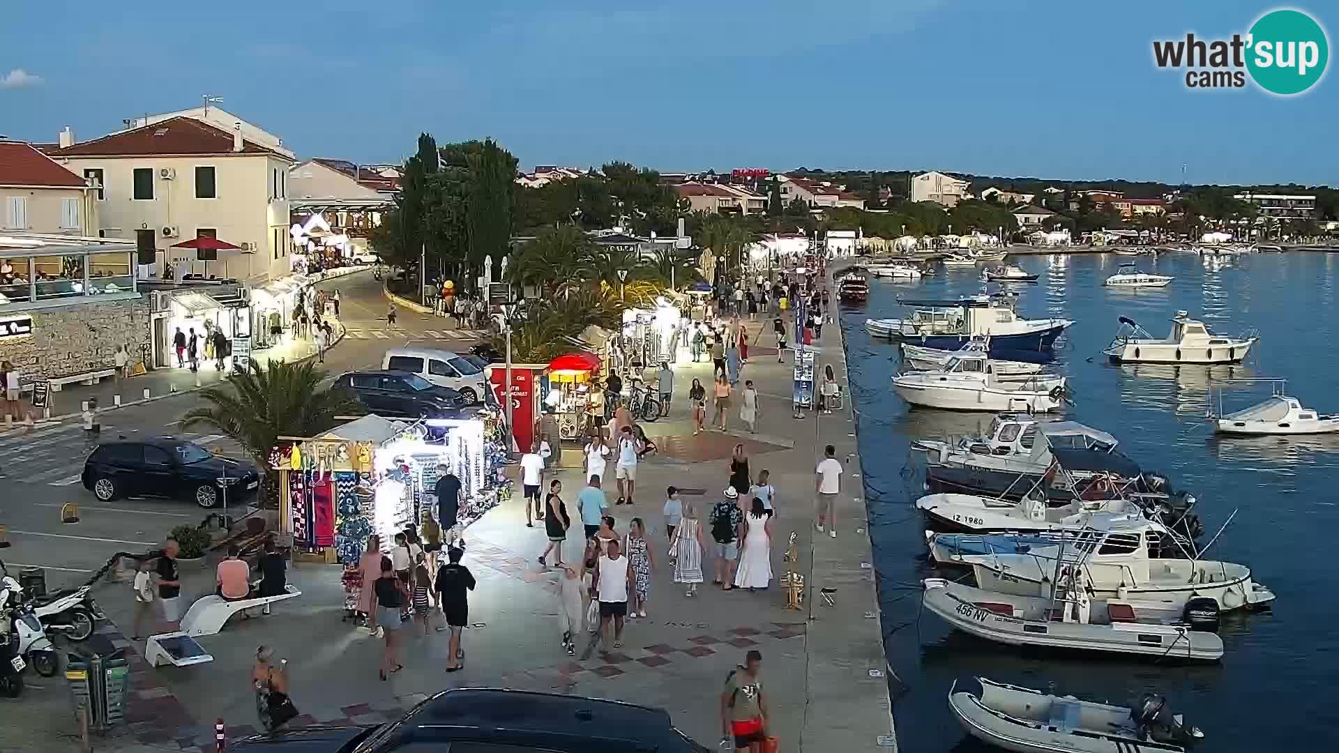 Webcam Novalja seaside promenade