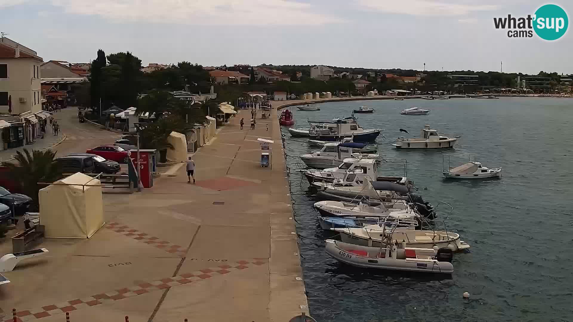 Webcam Novalja seaside promenade