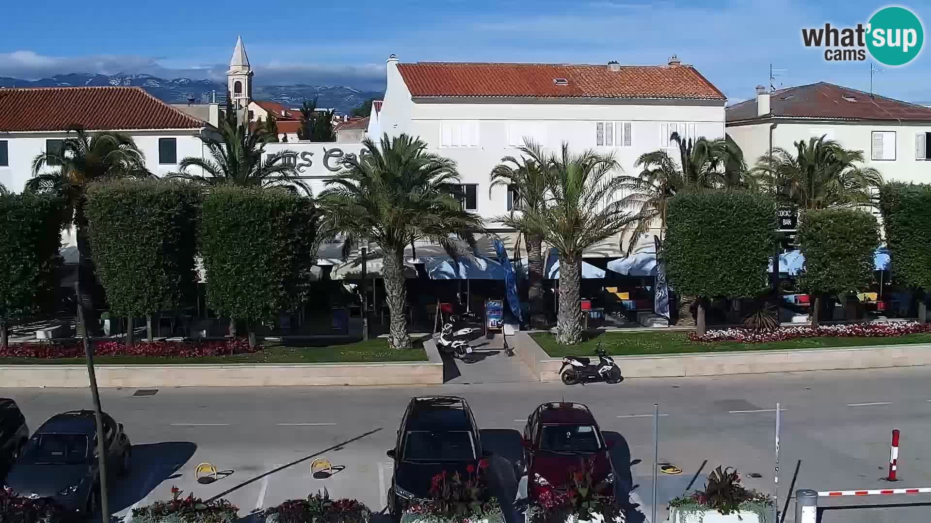 Webcam Novalja seaside promenade