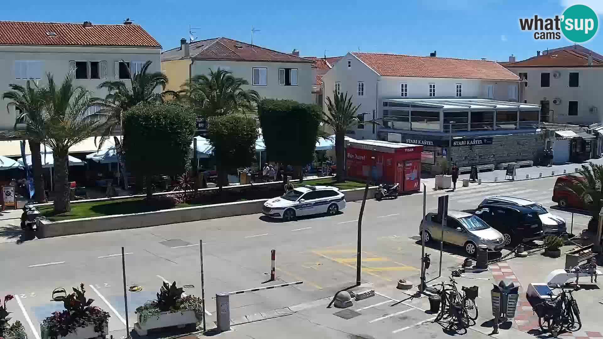 Webcam Novalja seaside promenade