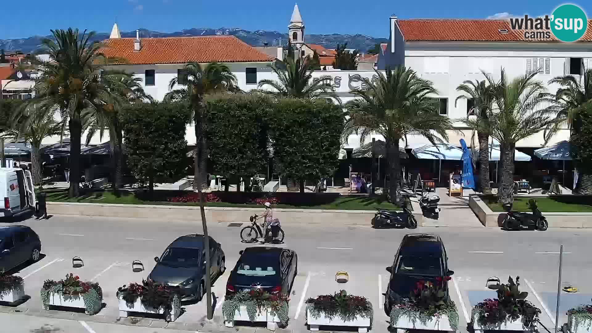 Webcam Novalja seaside promenade