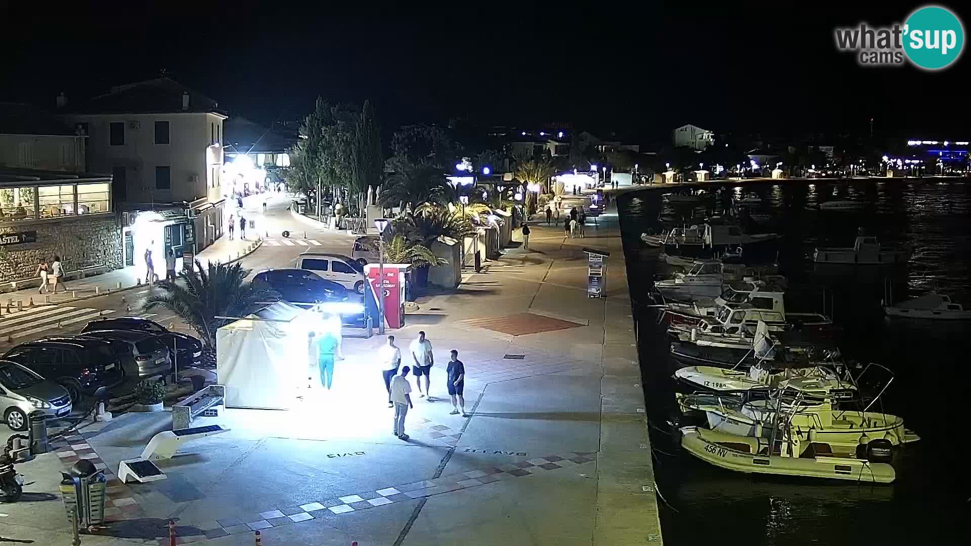 Webcam Novalja seaside promenade