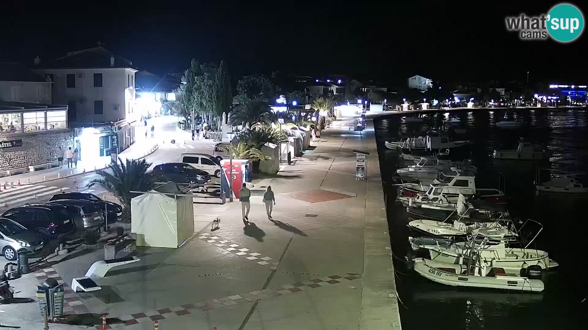 Webcam Novalja seaside promenade