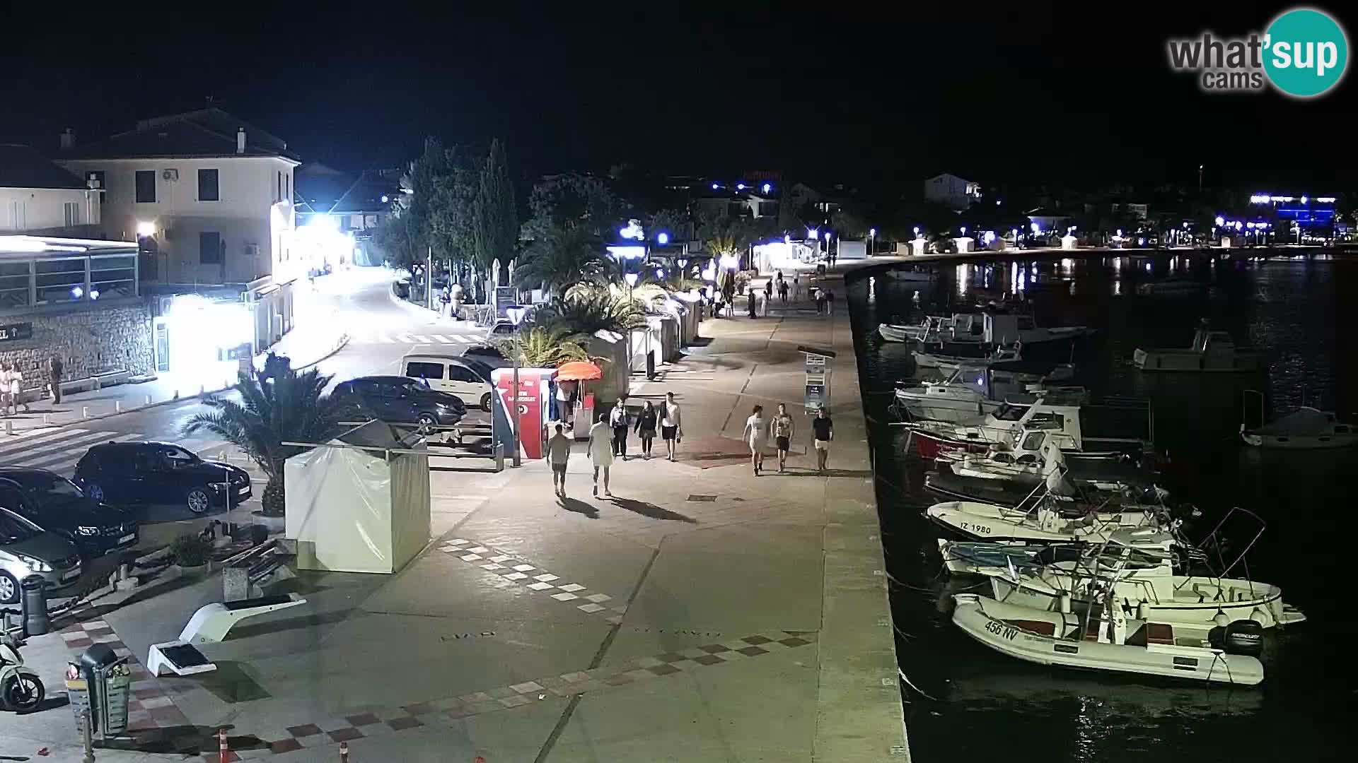 Webcam Novalja seaside promenade
