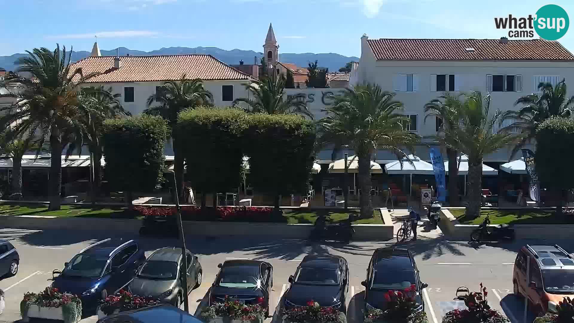 Webcam Novalja seaside promenade