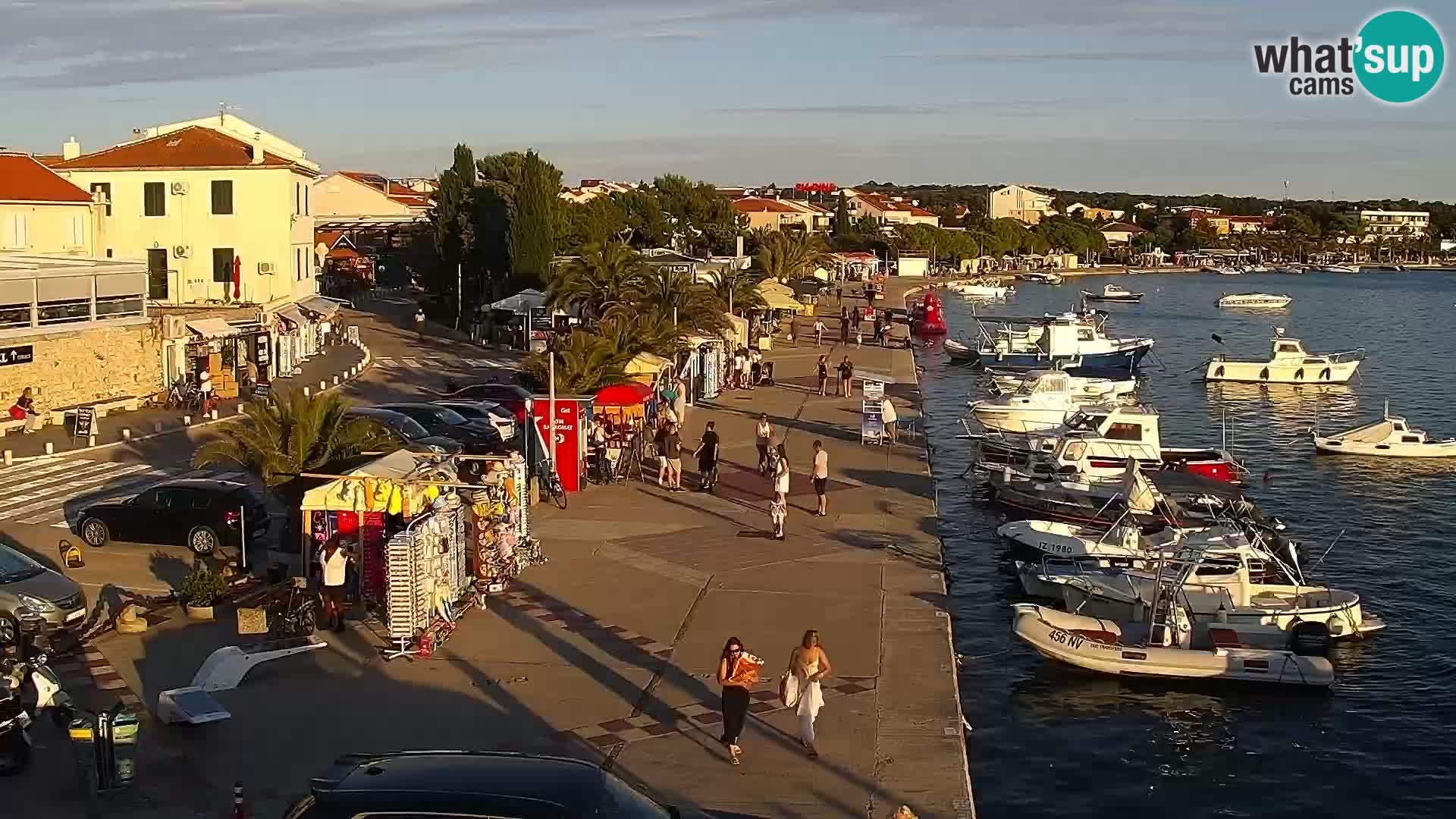 Webcam Novalja seaside promenade