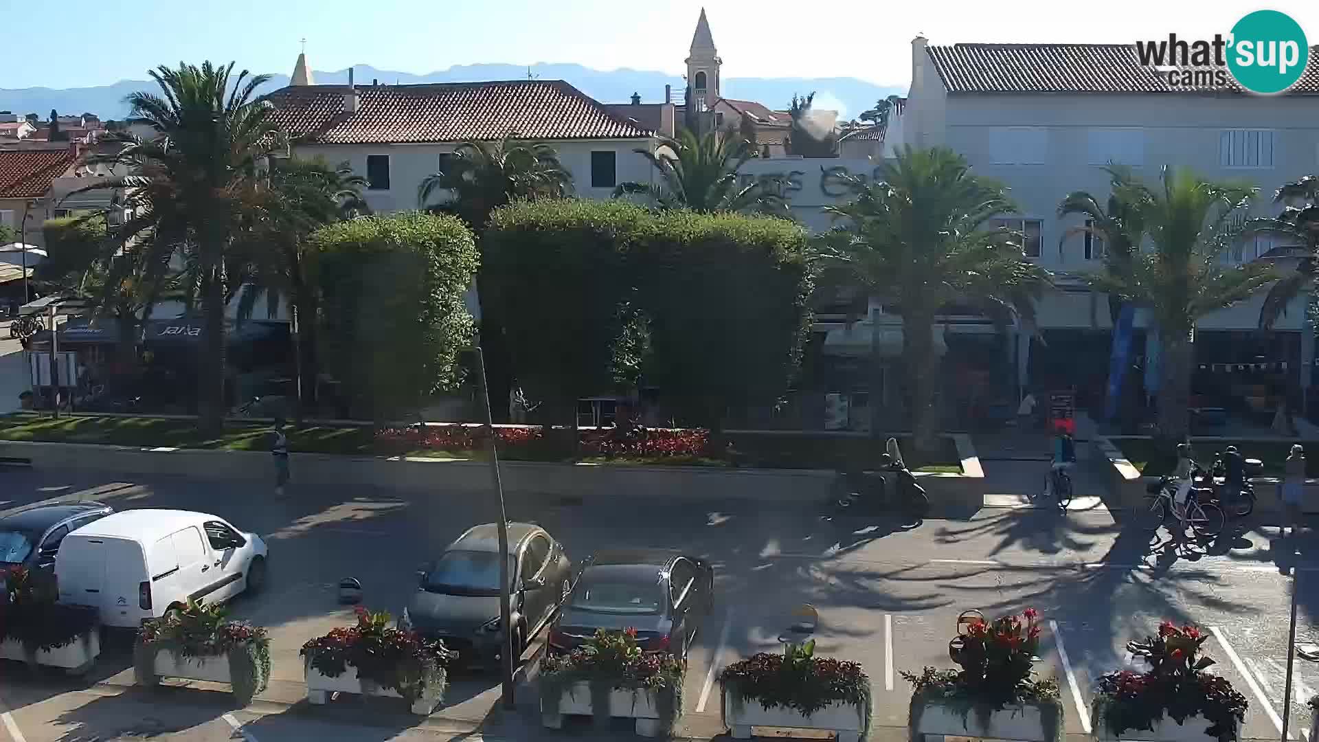 Webcam Novalja seaside promenade