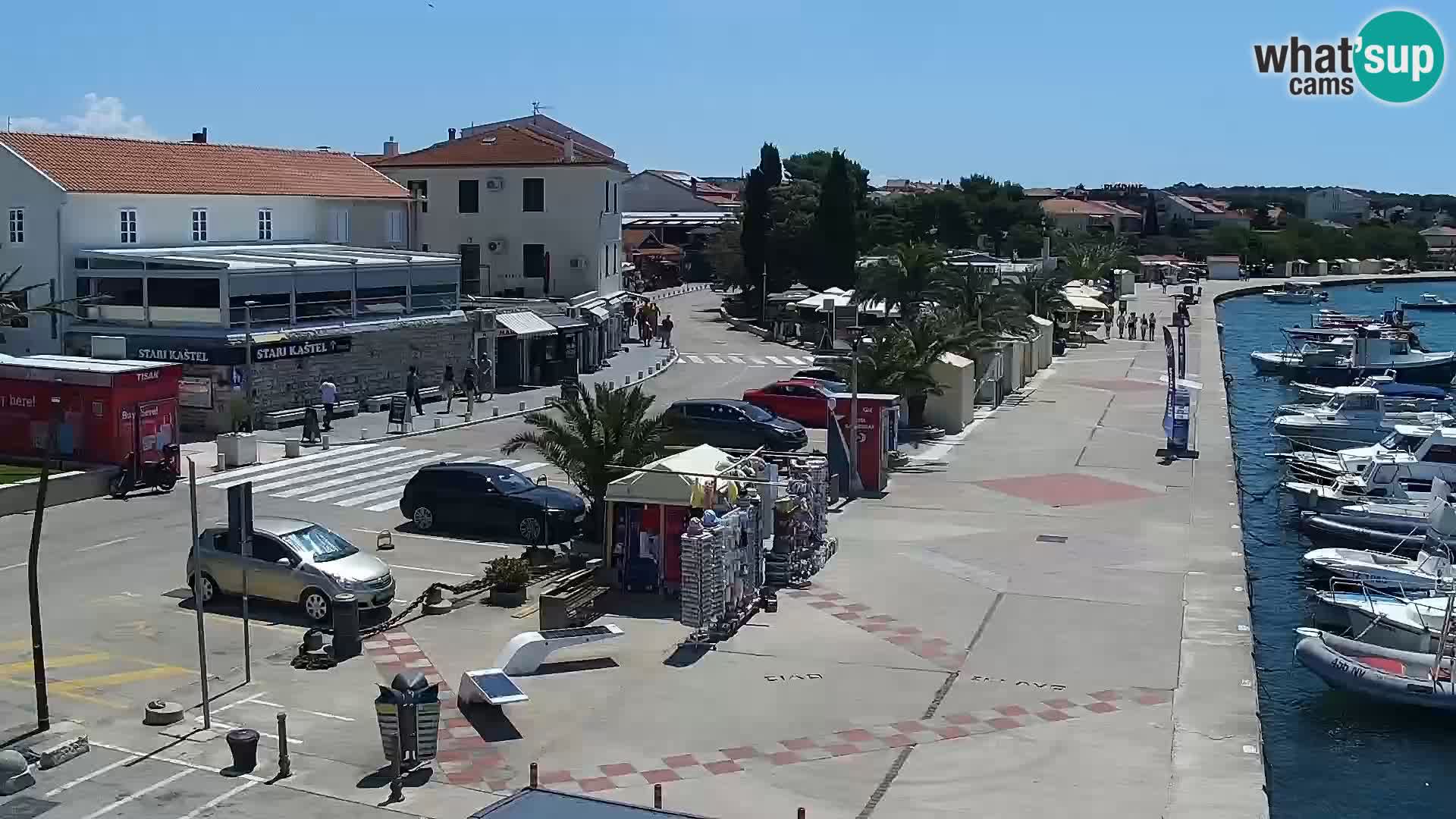 Webcam Novalja seaside promenade