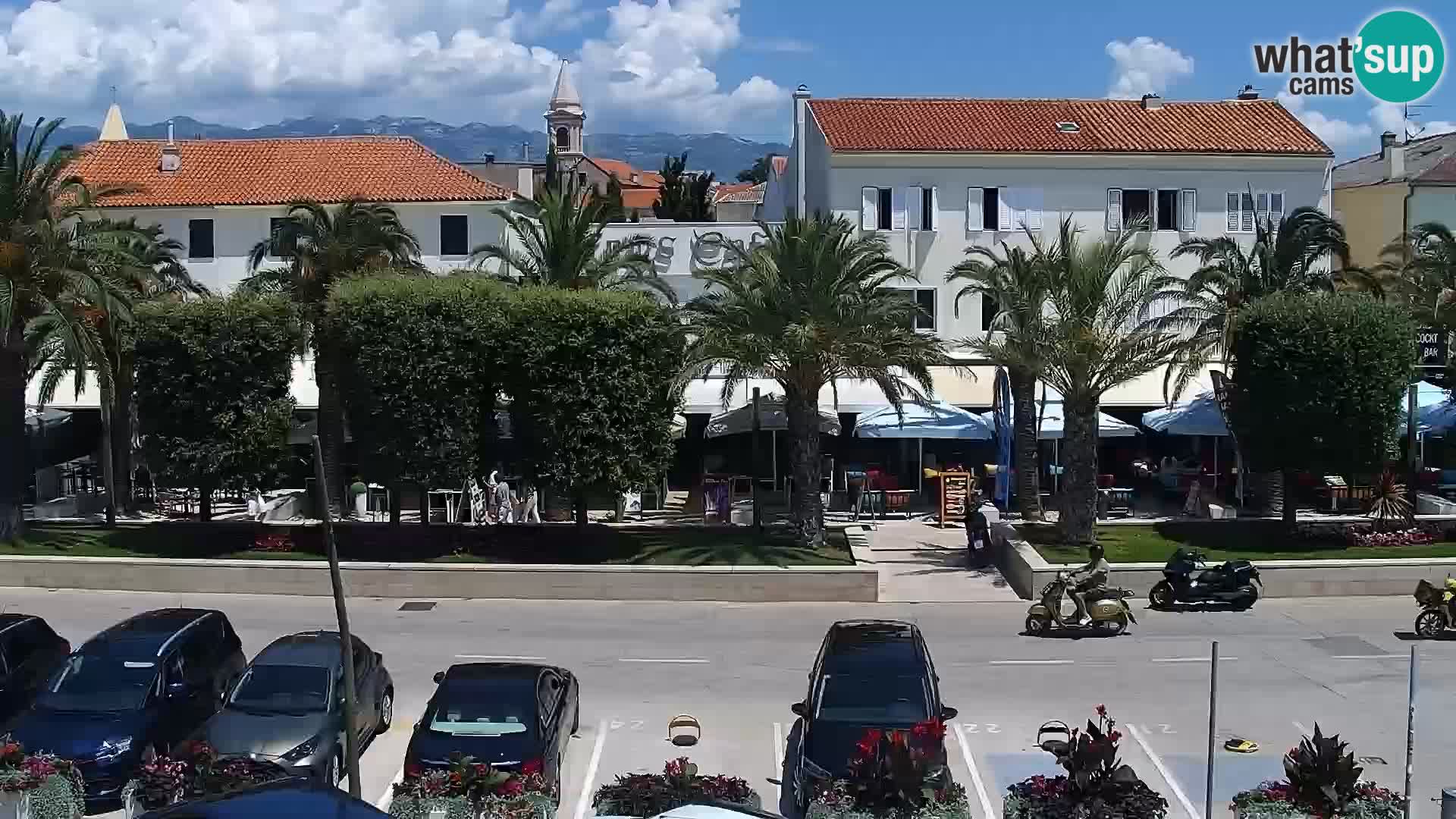 Webcam Novalja seaside promenade