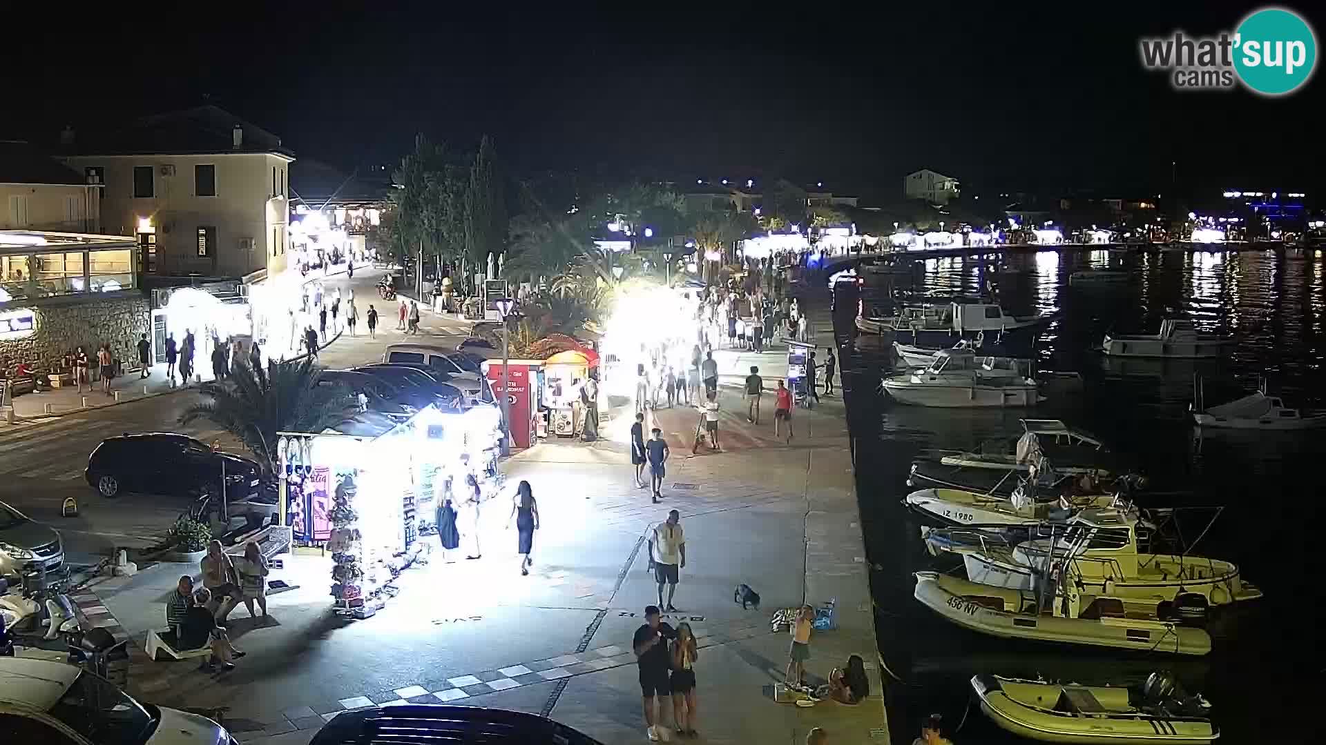 Webcam Novalja seaside promenade