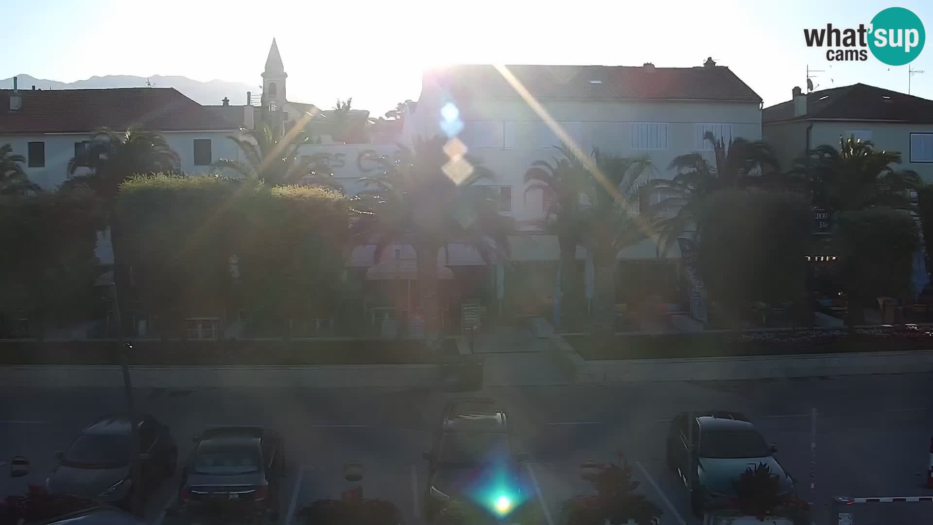 Webcam Novalja seaside promenade