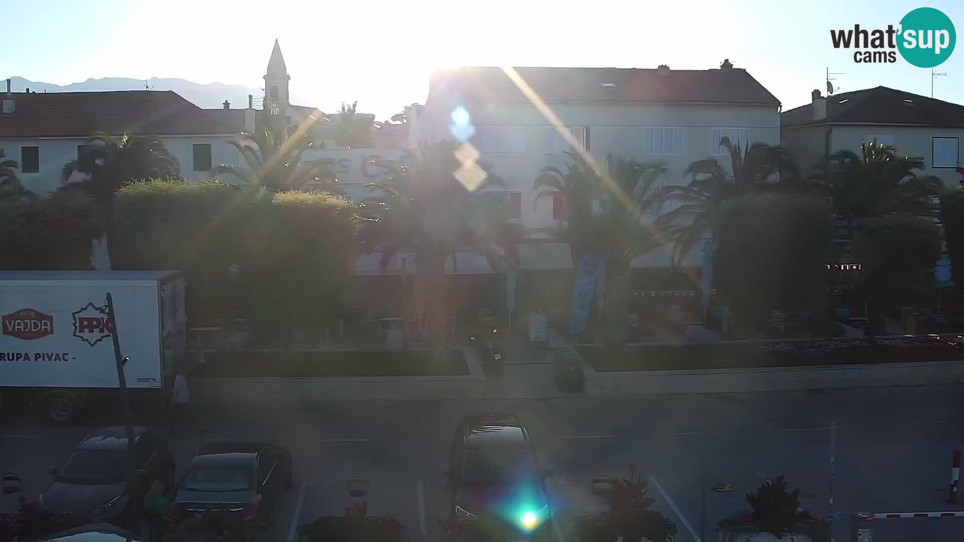 Webcam Novalja seaside promenade
