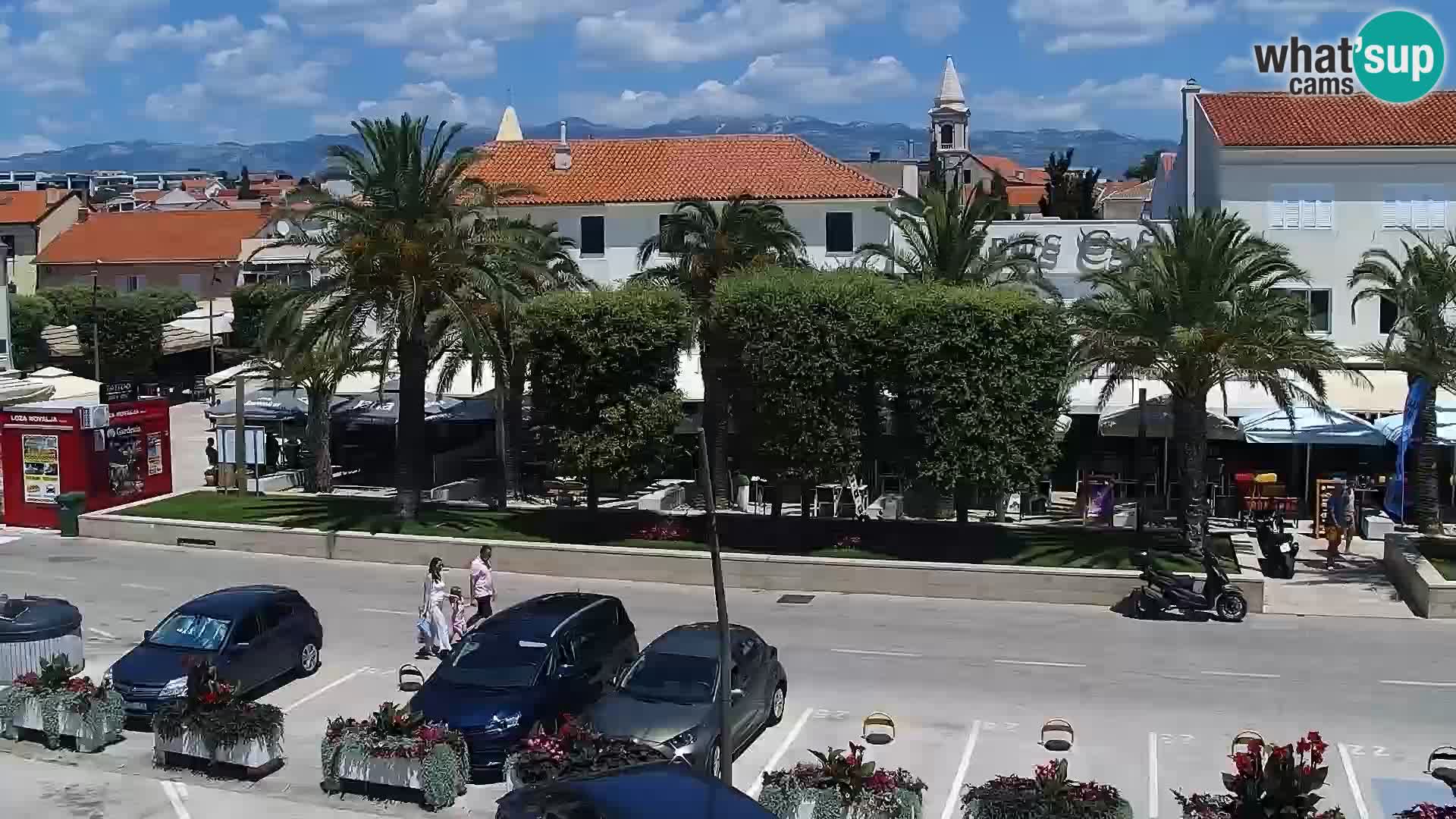 Webcam Novalja seaside promenade
