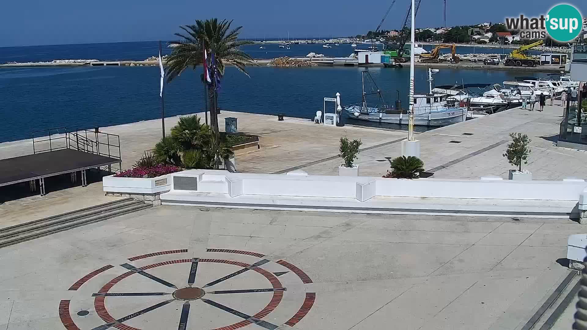 Webcam Novalja seaside promenade