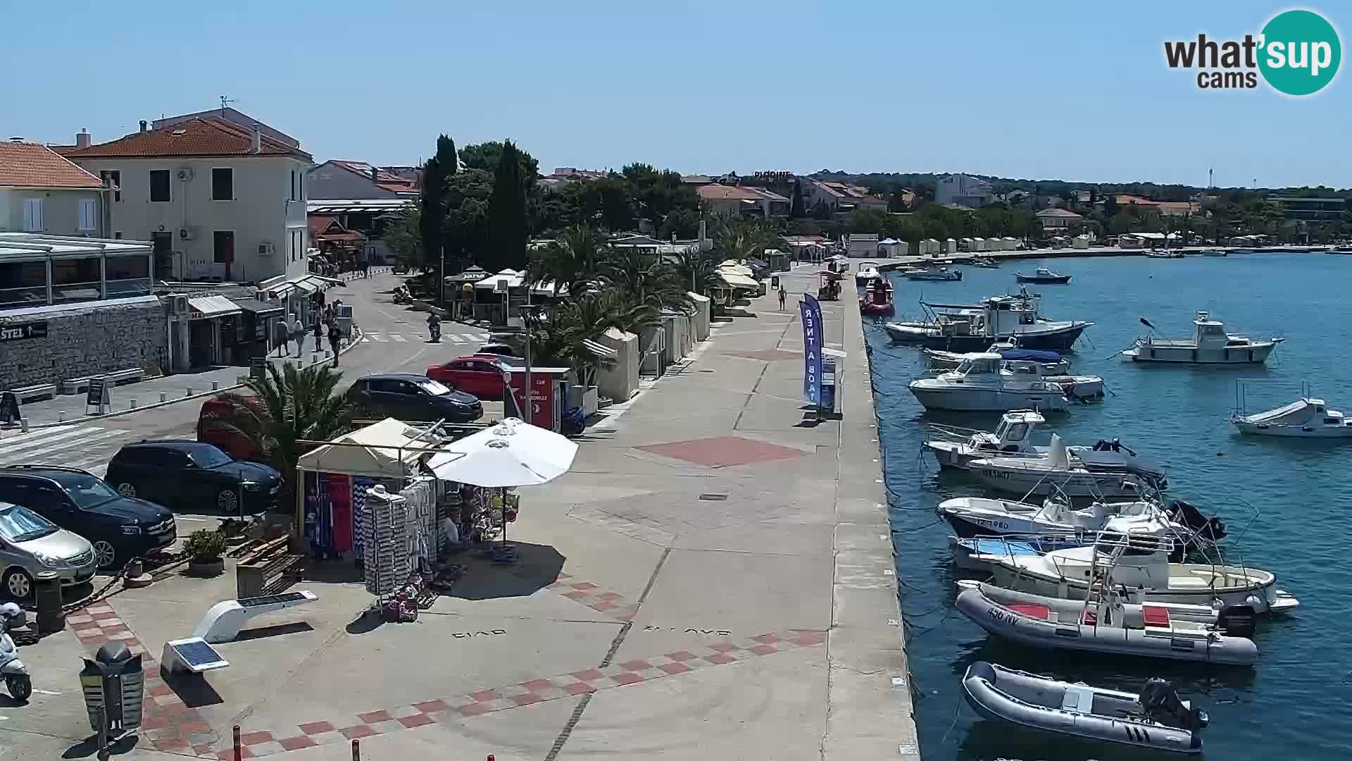 Novalja spletna kamera promenada