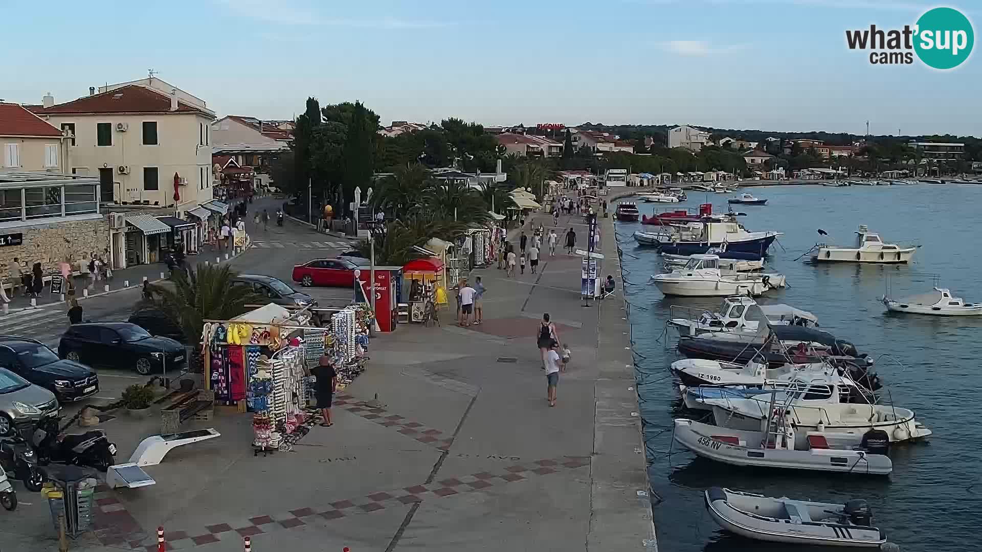 Webcam Novalja seaside promenade