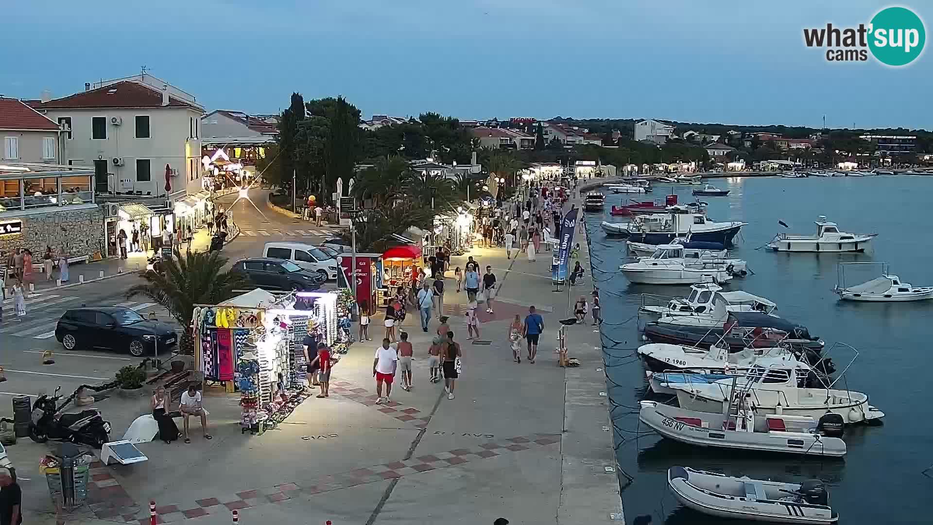 Webcam Novalja seaside promenade