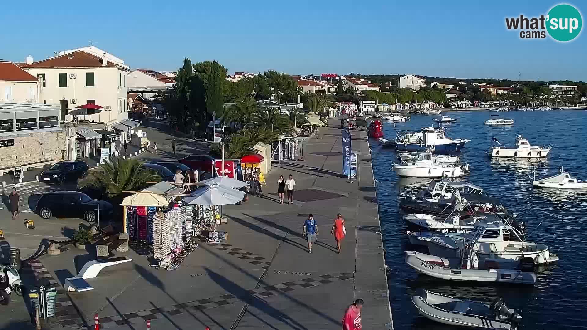 Webcam Novalja seaside promenade