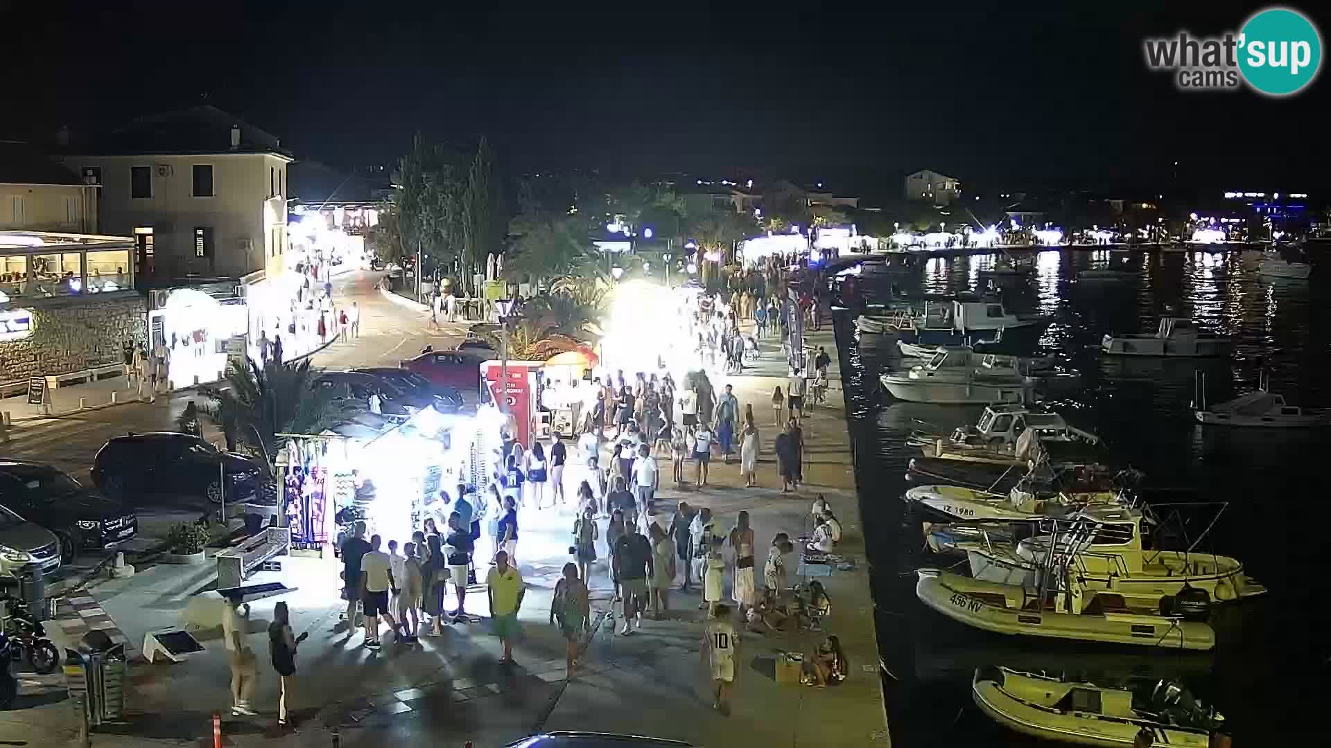 Novalja spletna kamera promenada