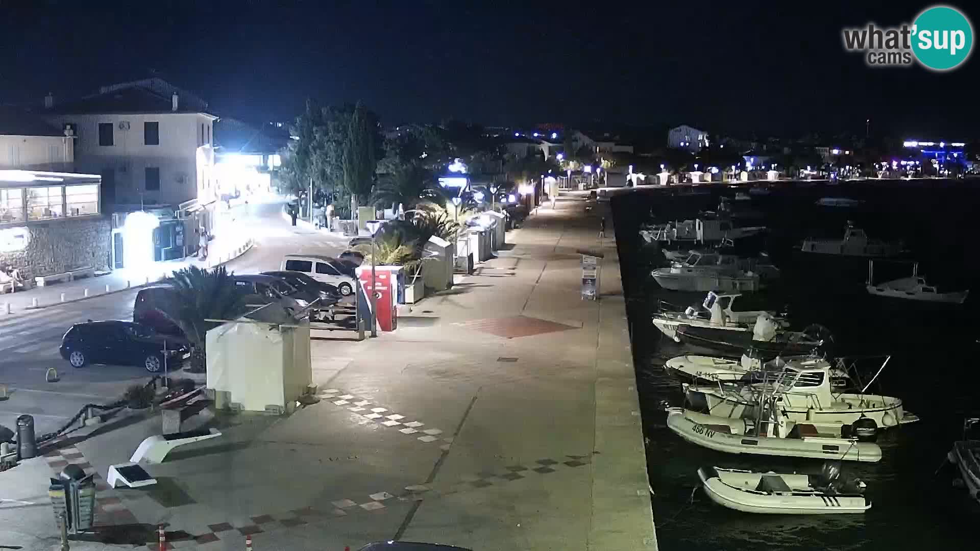 Webcam Novalja seaside promenade