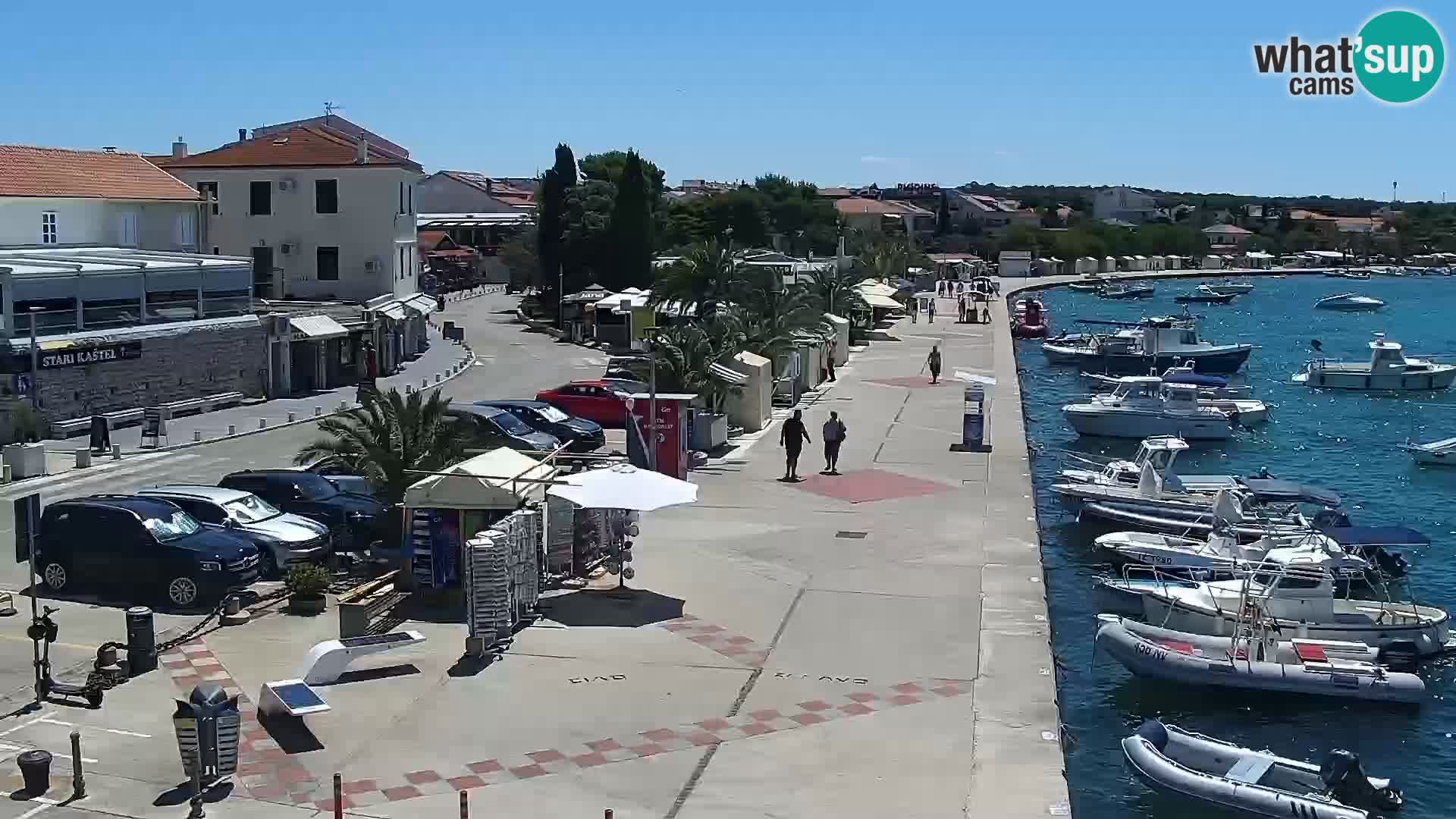Webcam Novalja seaside promenade