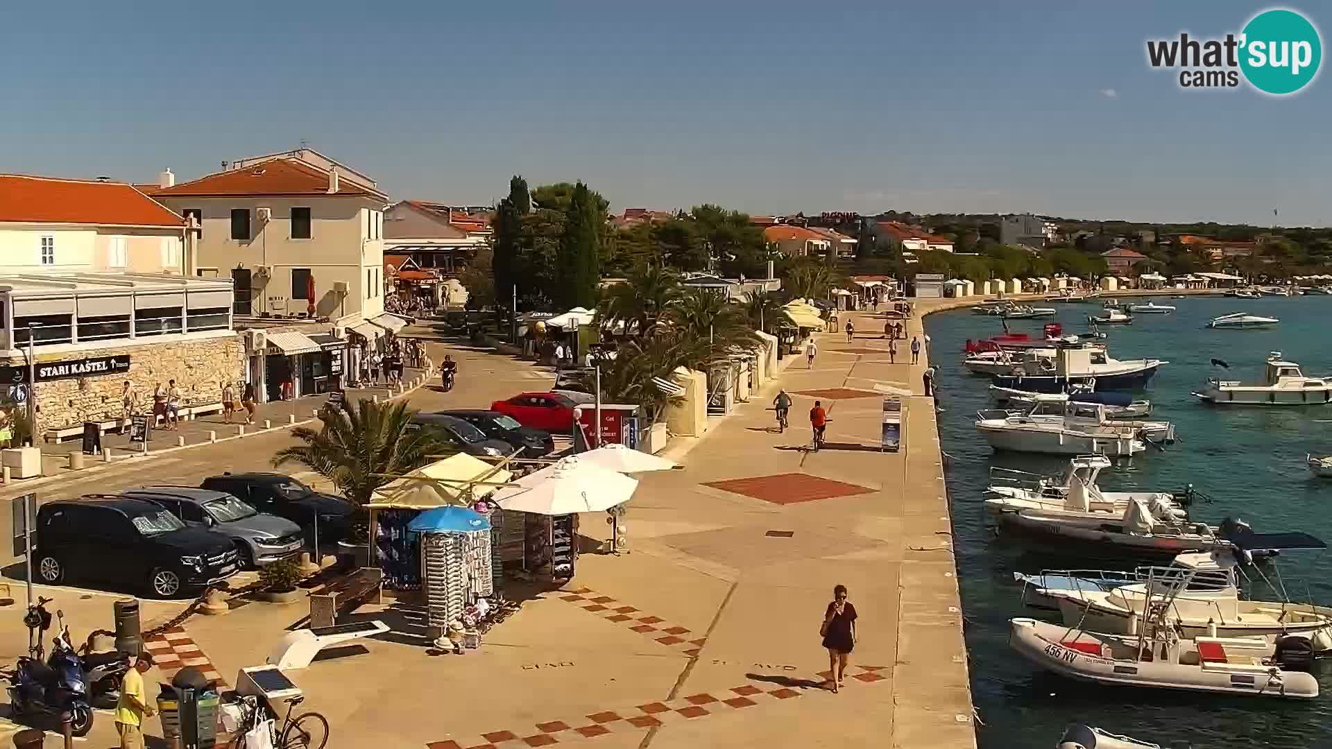 Webcam Novalja seaside promenade