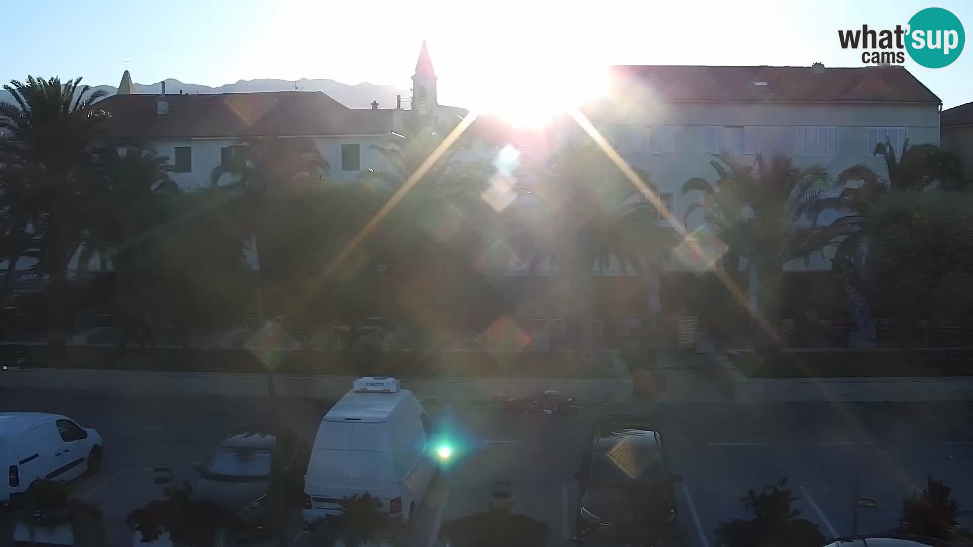 Webcam Novalja seaside promenade