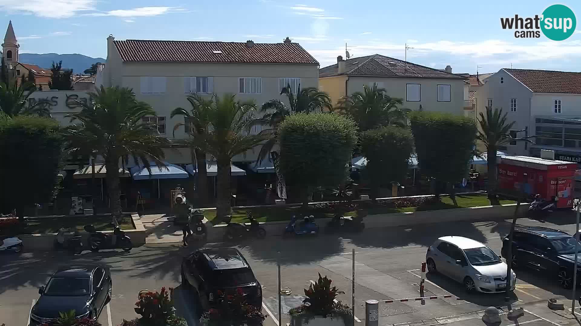 Webcam Novalja seaside promenade