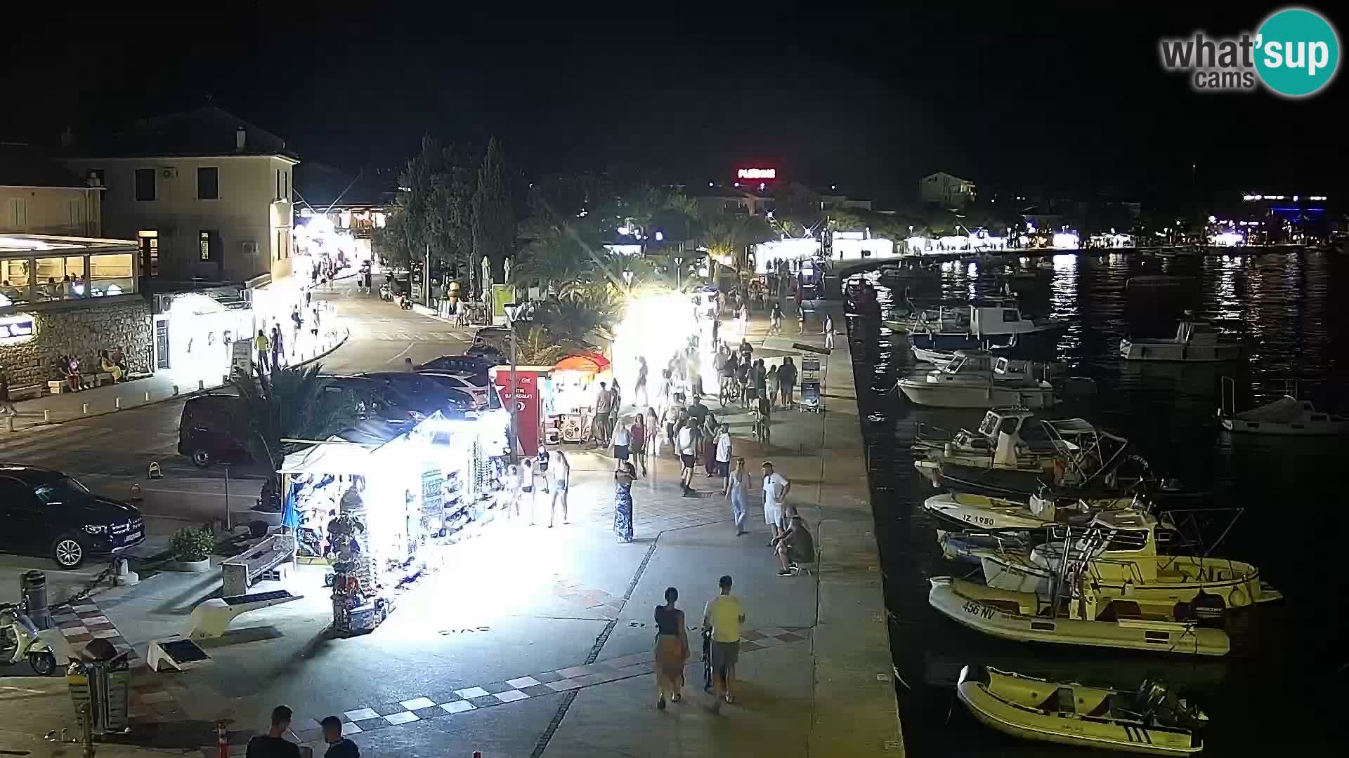 Novalja spletna kamera promenada