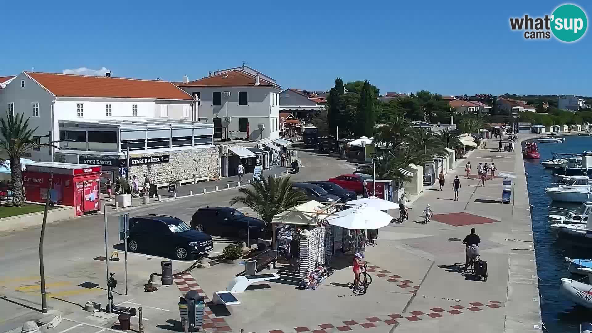 Webcam Novalja seaside promenade