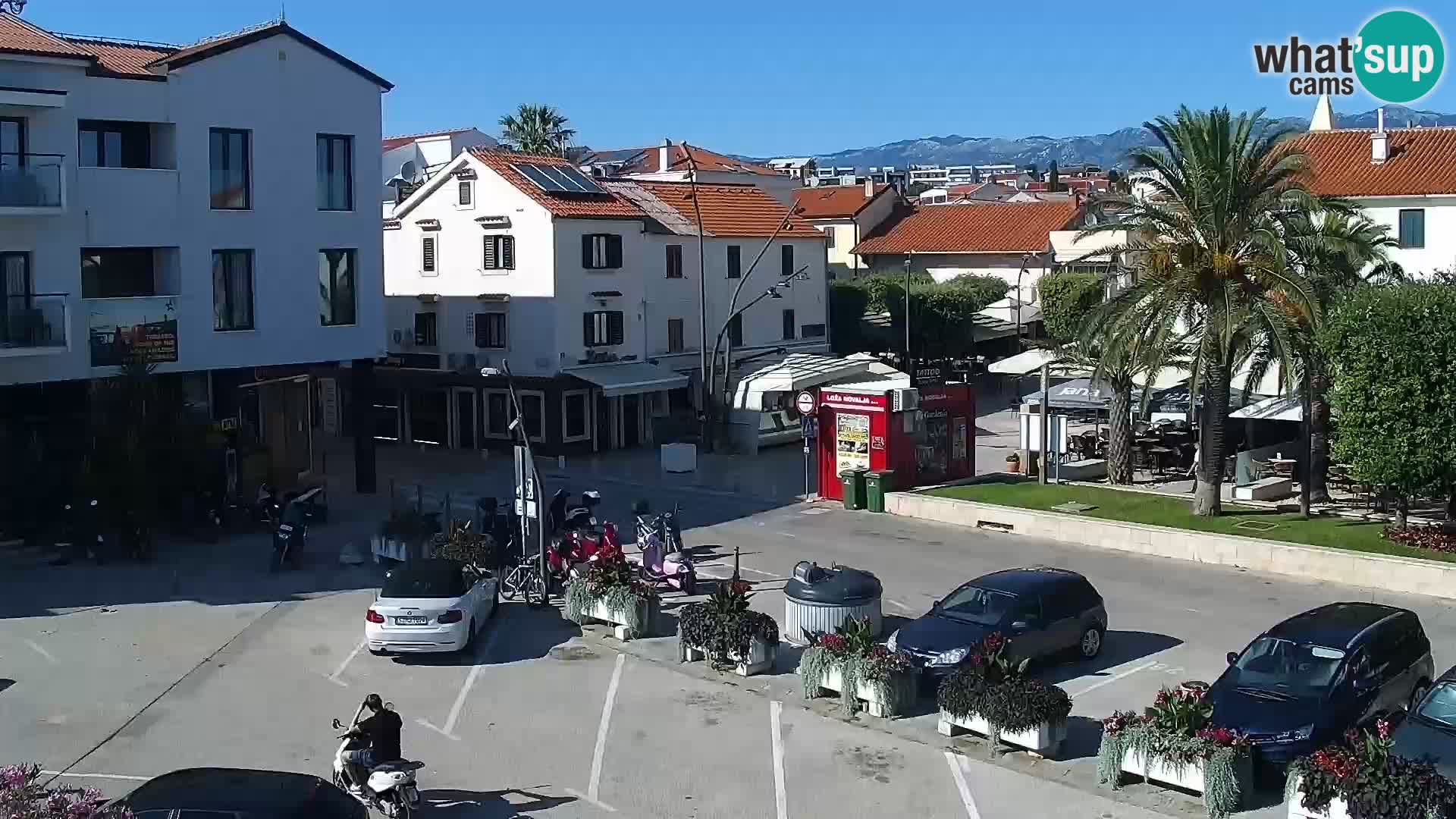 Webcam Novalja seaside promenade