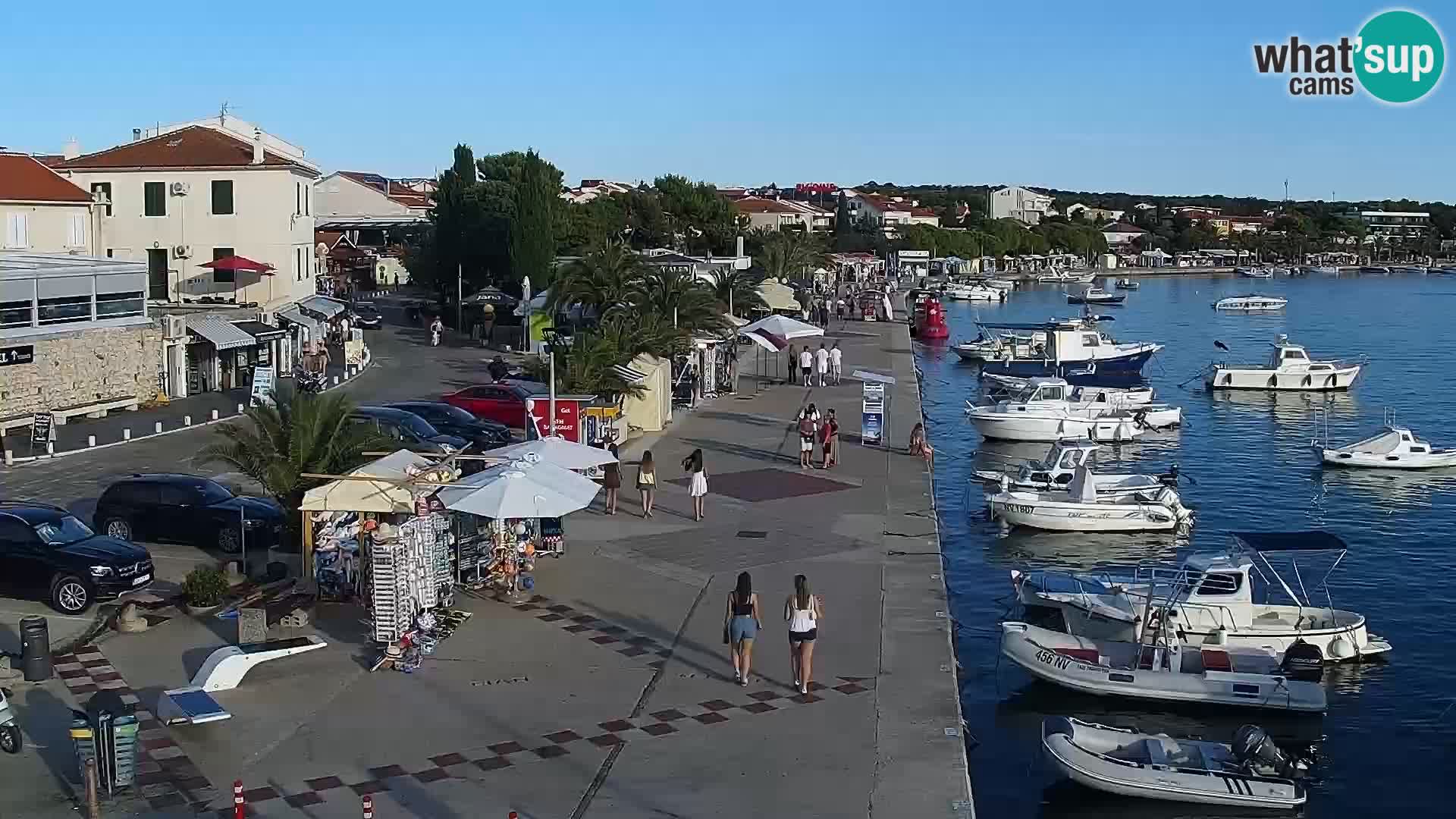 Web kamera Novalja promenada