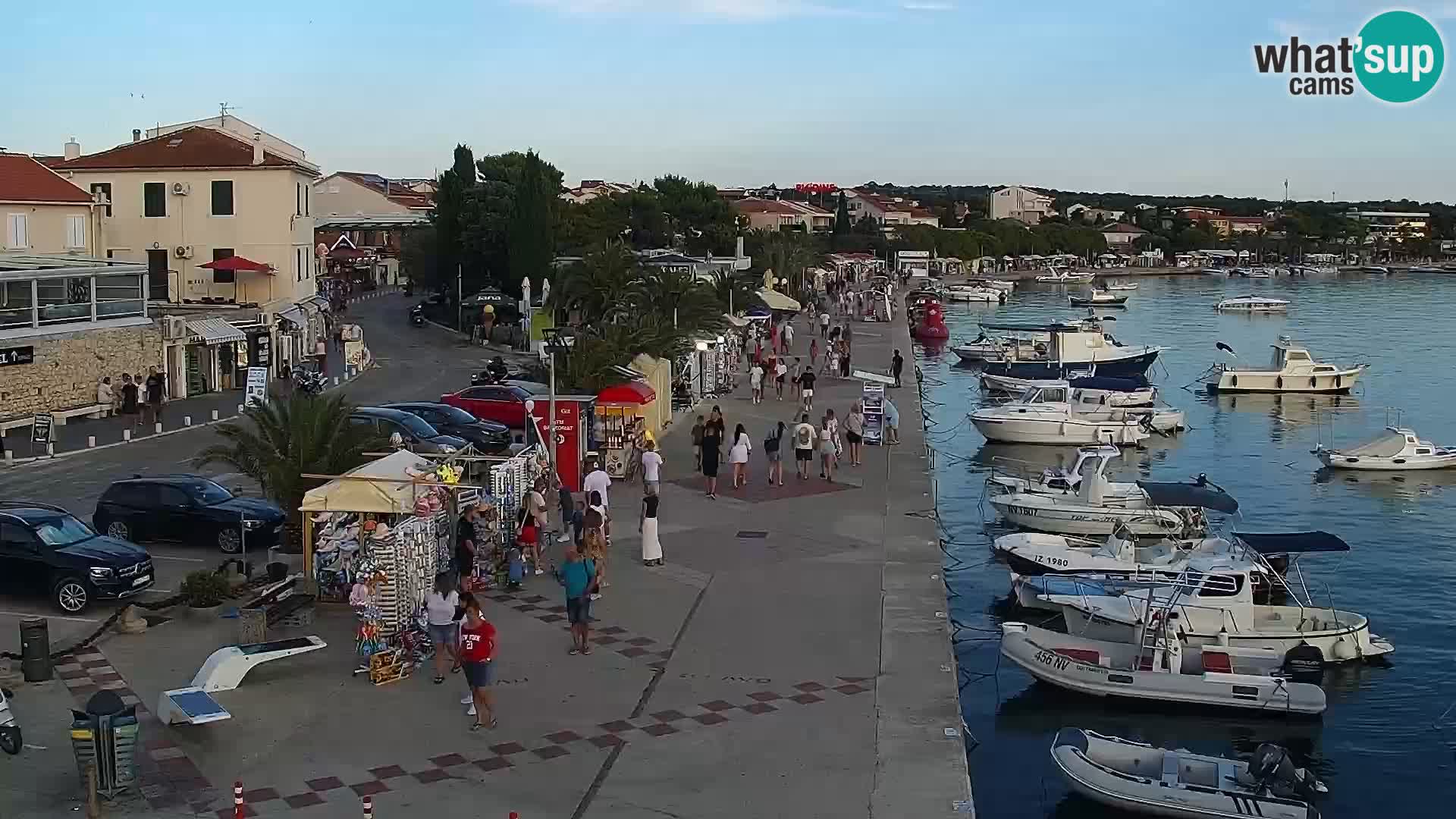 Webcam Novalja seaside promenade