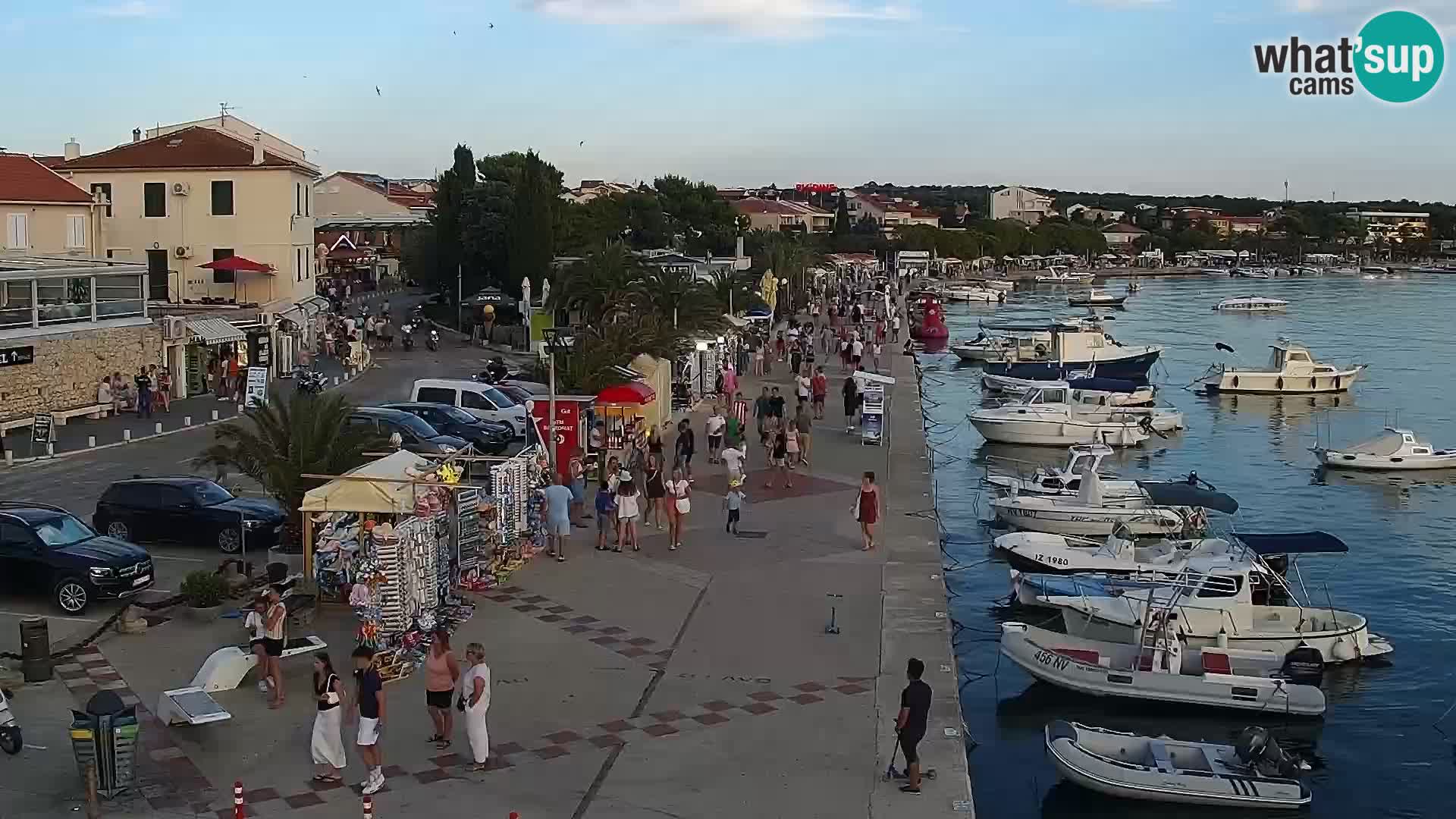 Webcam Novalja seaside promenade
