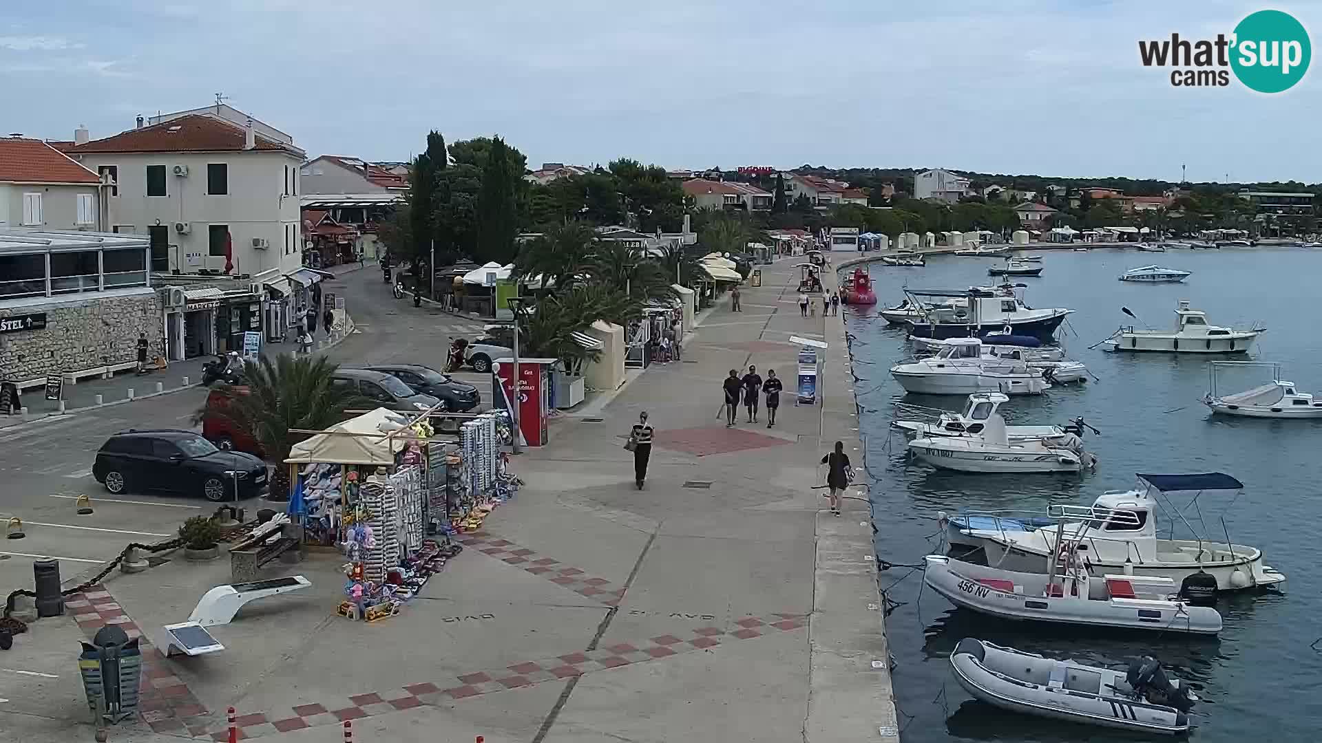 Webcam Novalja seaside promenade