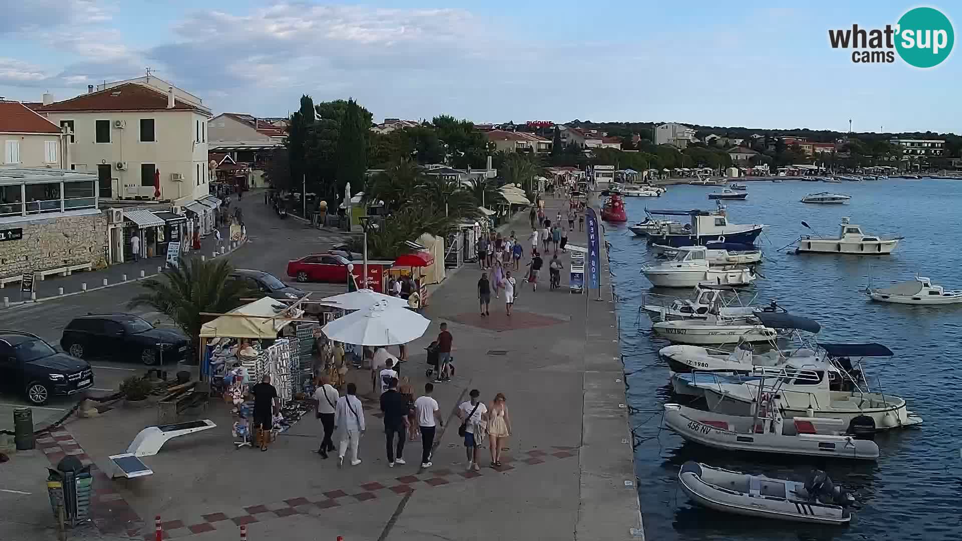 Webcam Novalja seaside promenade